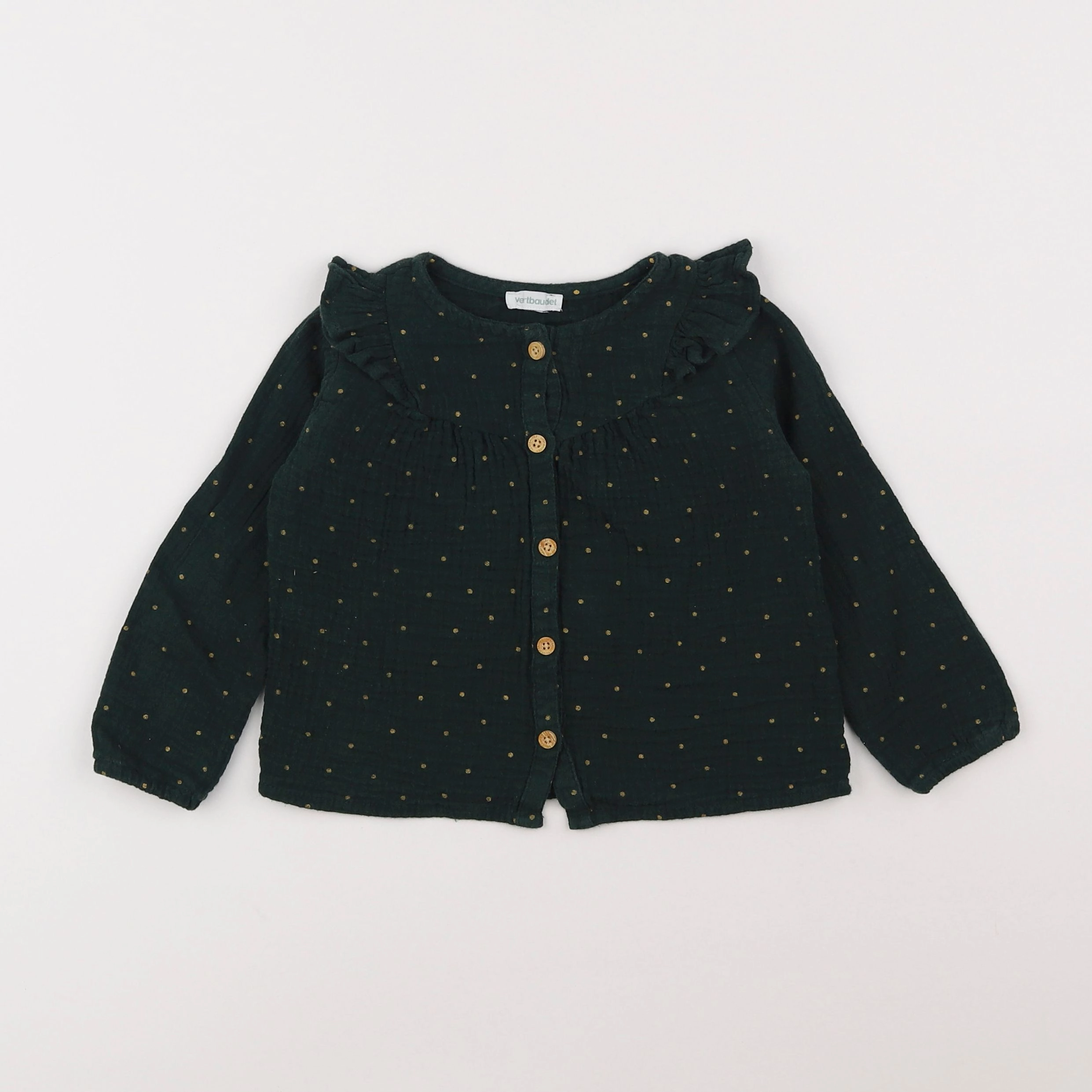Vertbaudet - blouse vert - 2 ans