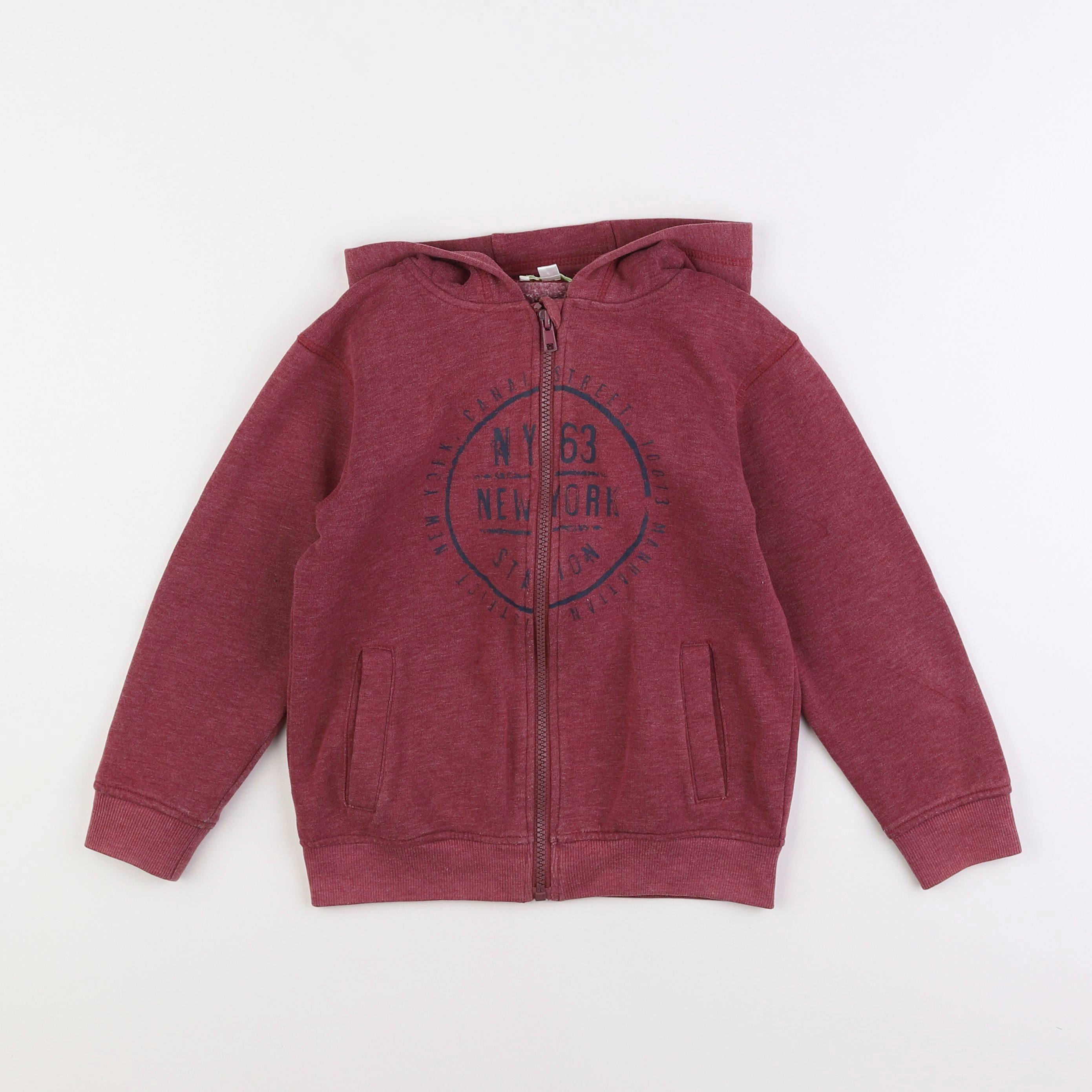 Vertbaudet - sweat rouge - 8 ans