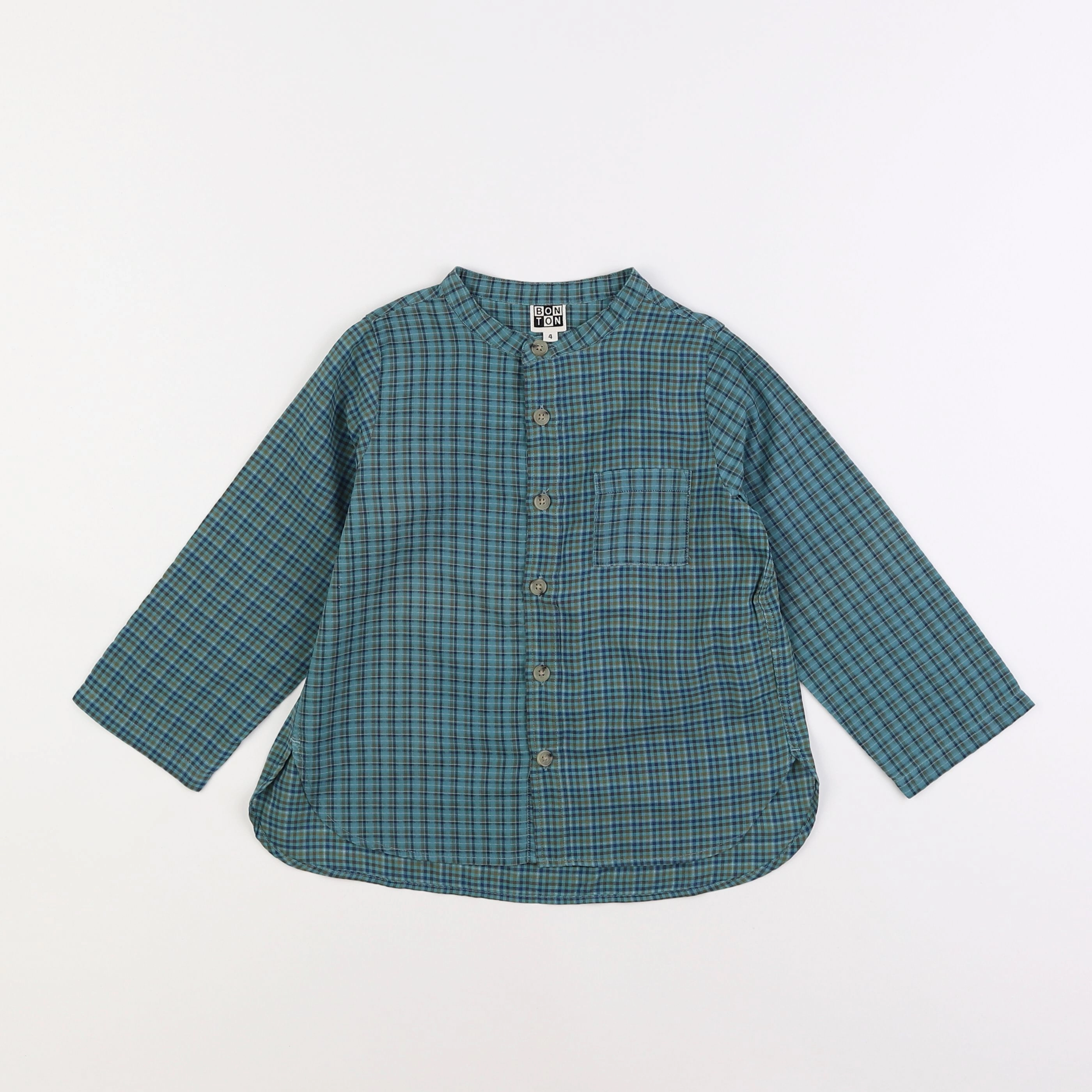 Bonton - chemise vert - 4 ans