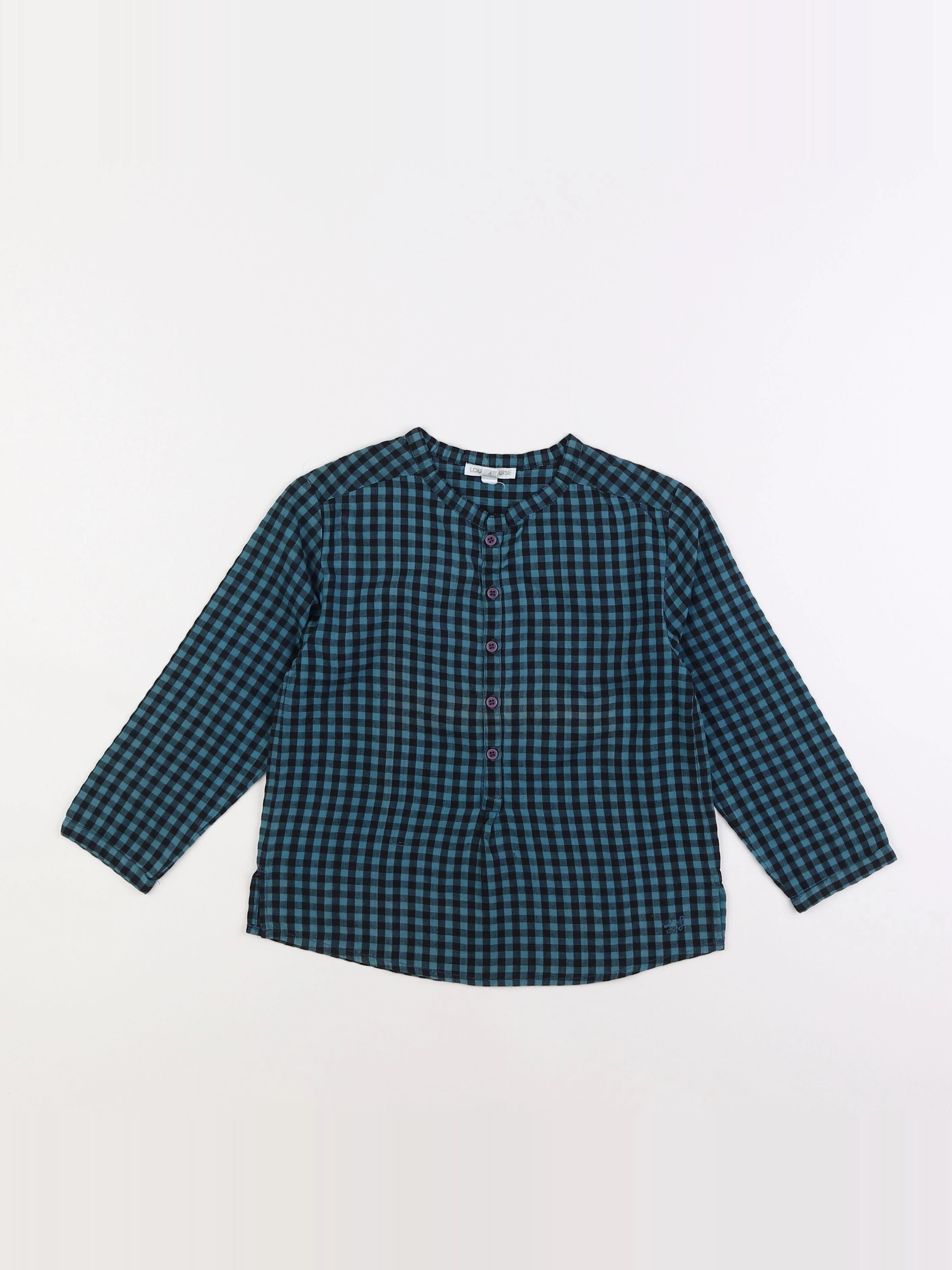 Louis Louise - chemise vert - 4 ans