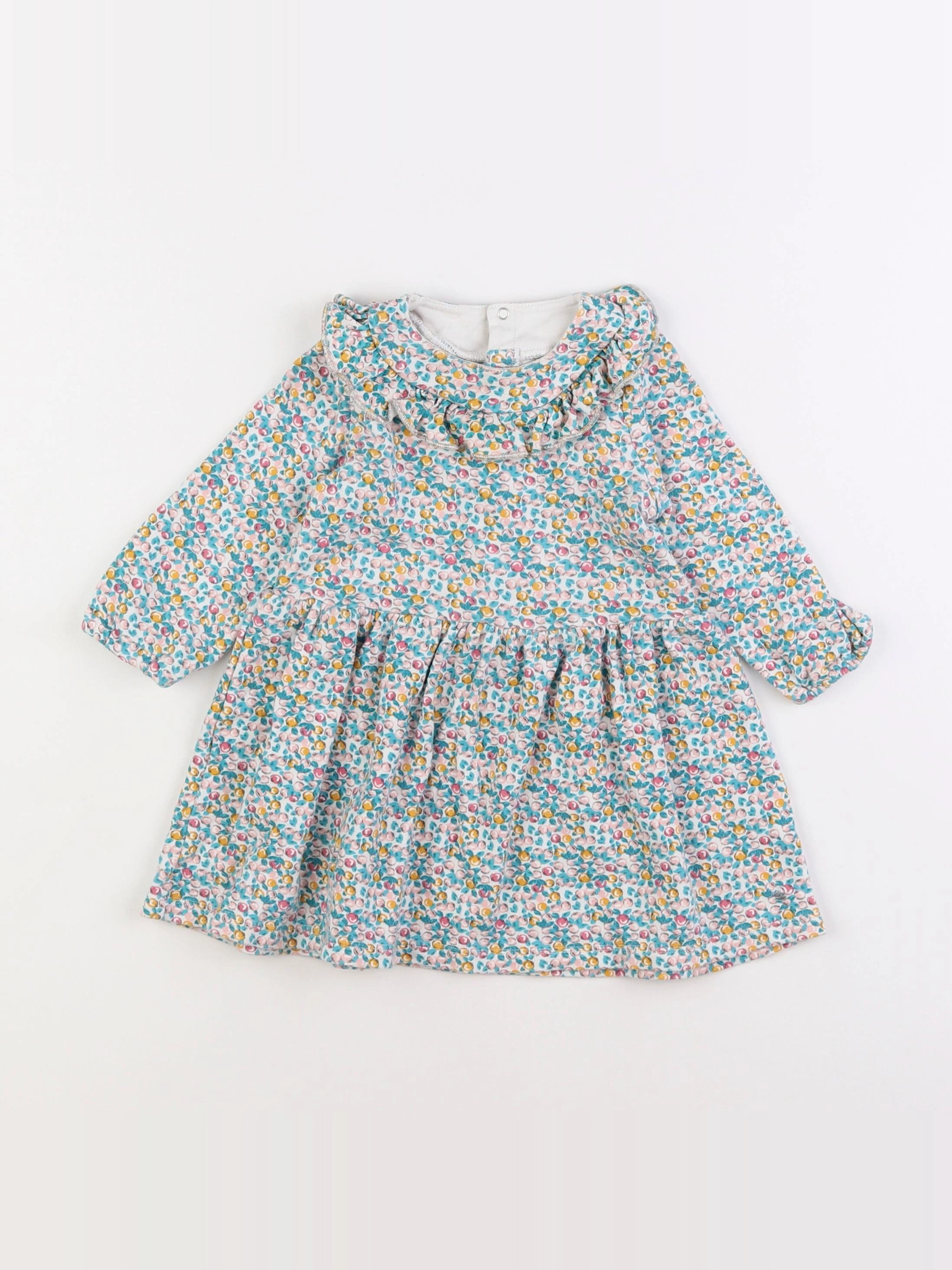 Petit Bateau - robe multicolore - 18 mois