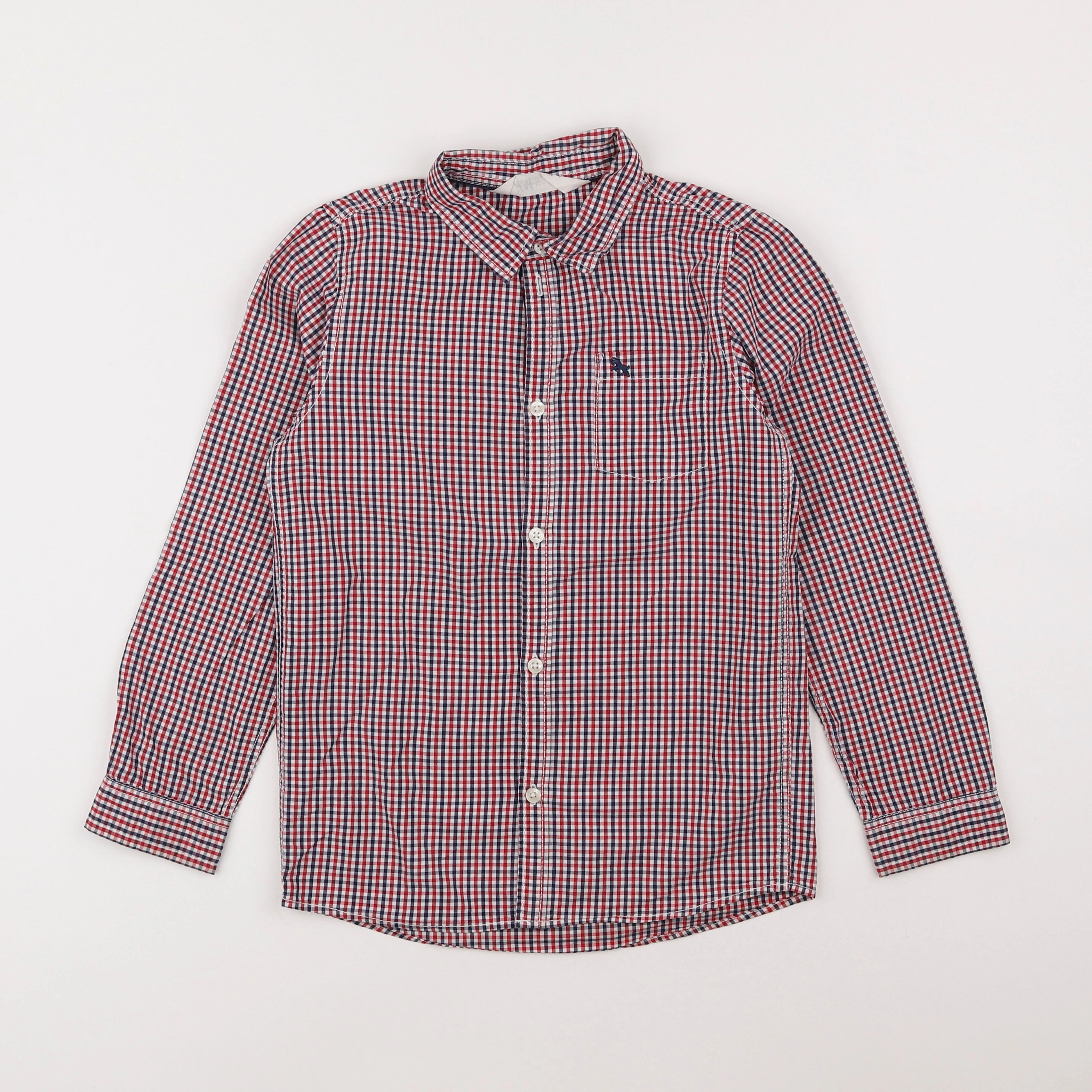 H&M - chemise rouge - 7/8 ans