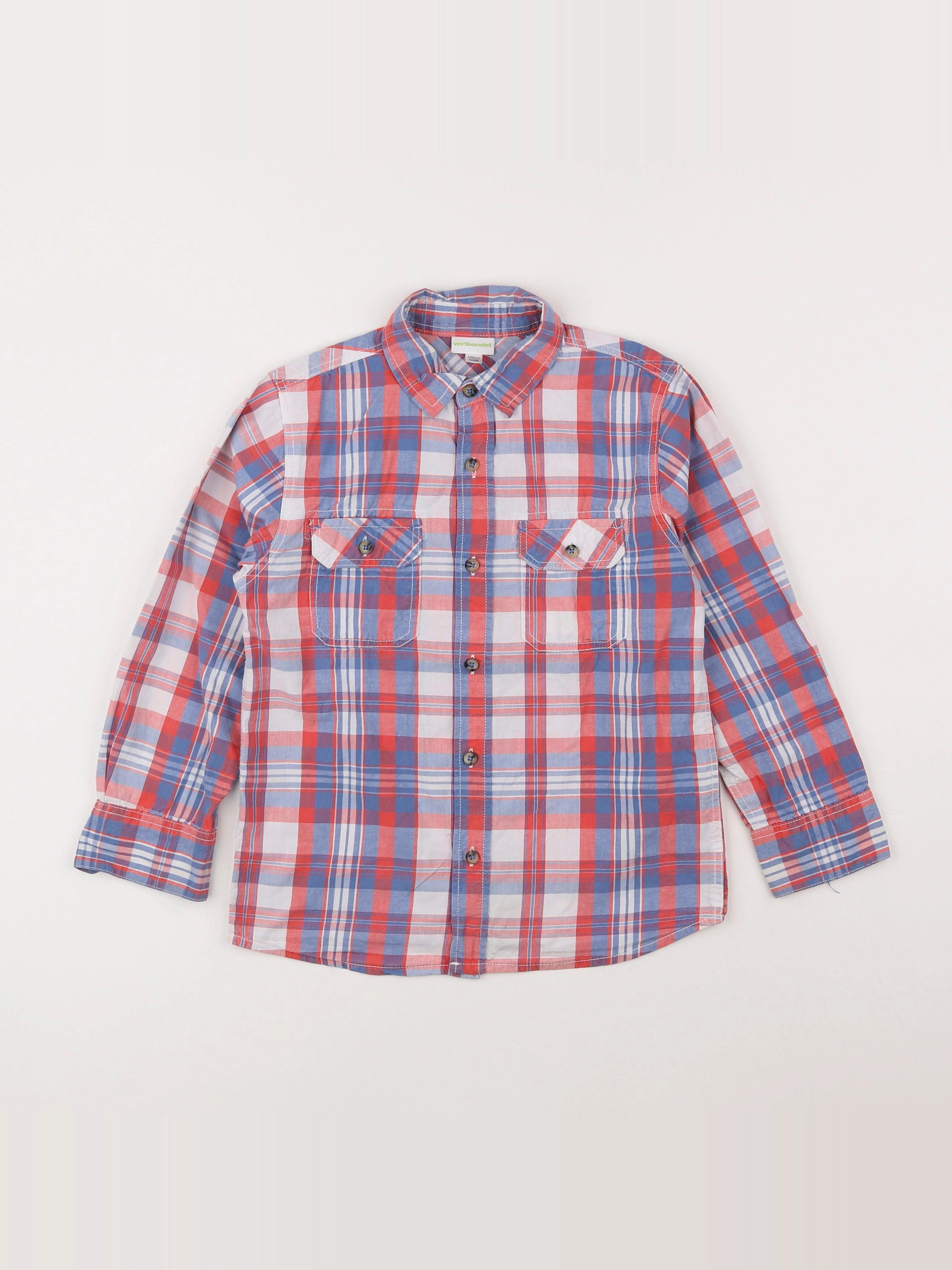 Vertbaudet - chemise imprimé au dos rouge - 12 ans