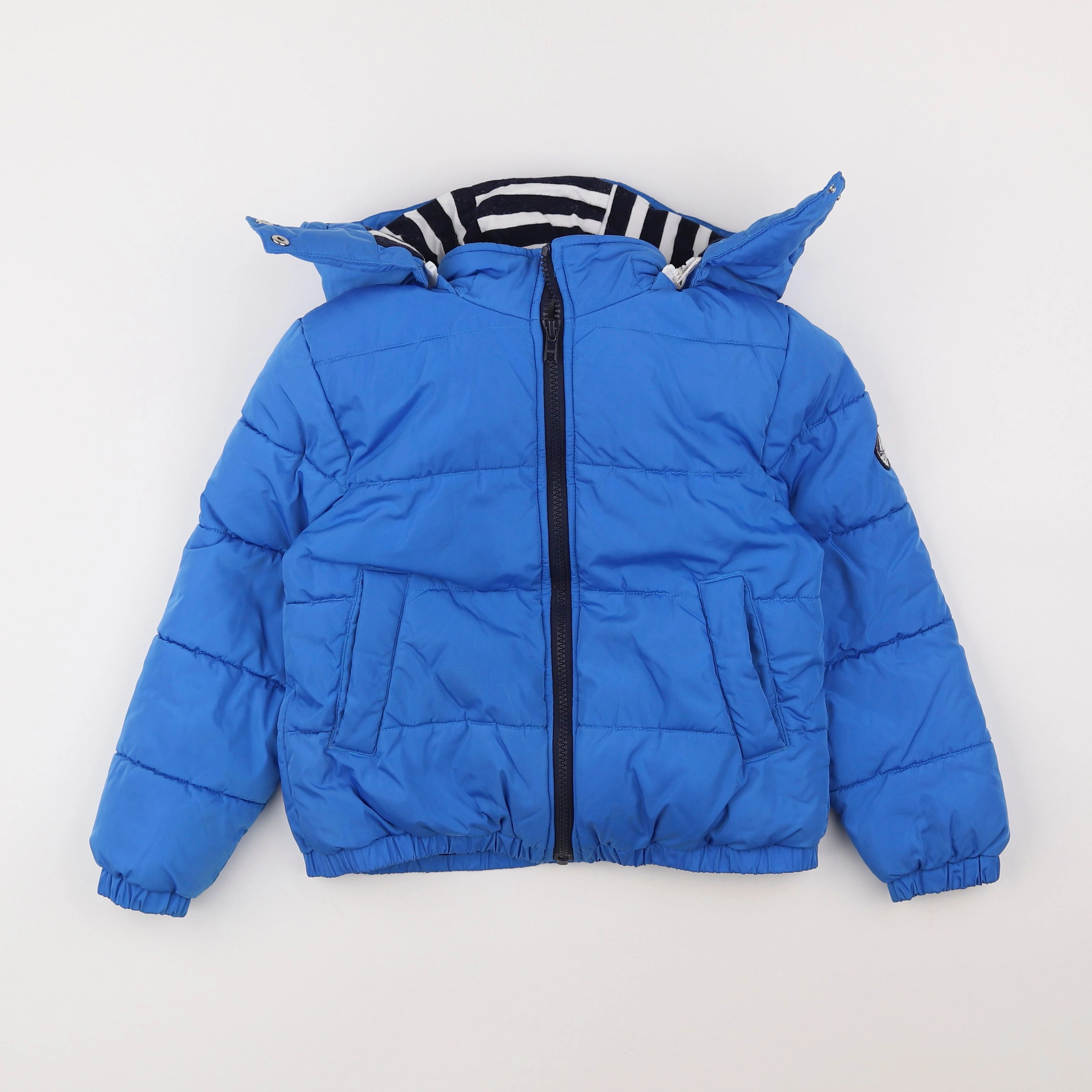 Petit Bateau - doudoune bleu - 8 ans