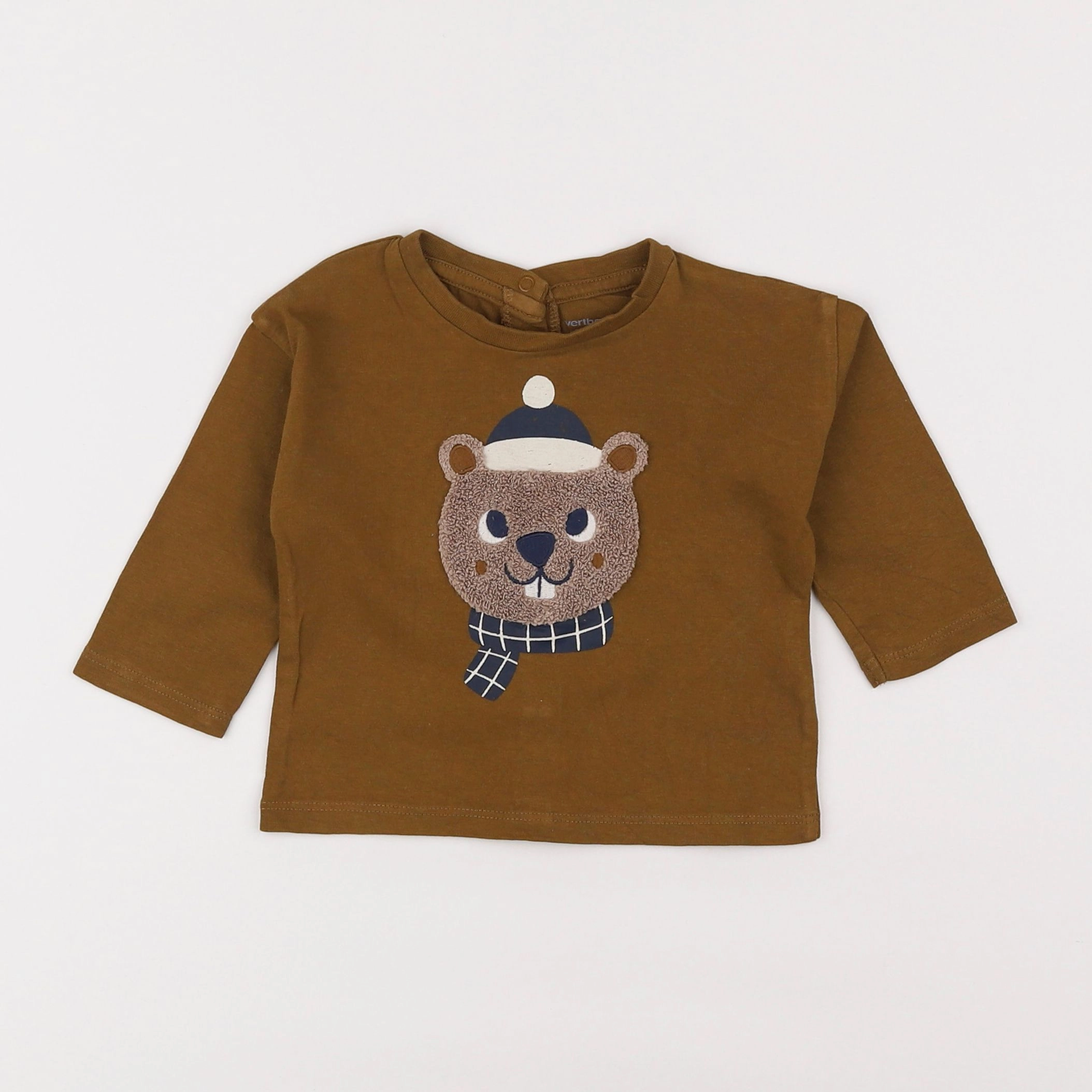 Vertbaudet - tee-shirt bronze - 6 mois