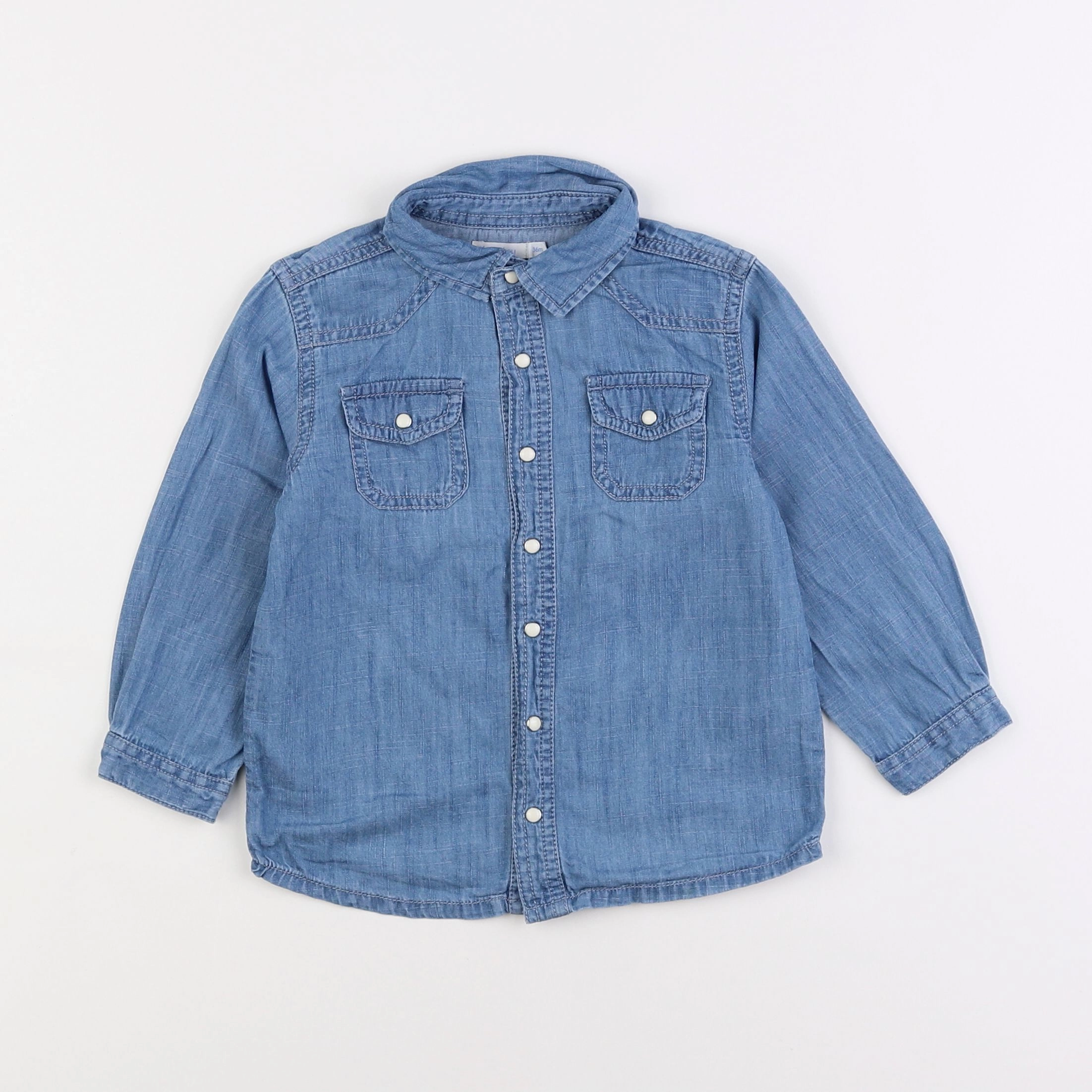 Boutchou - chemise bleu - 3 ans