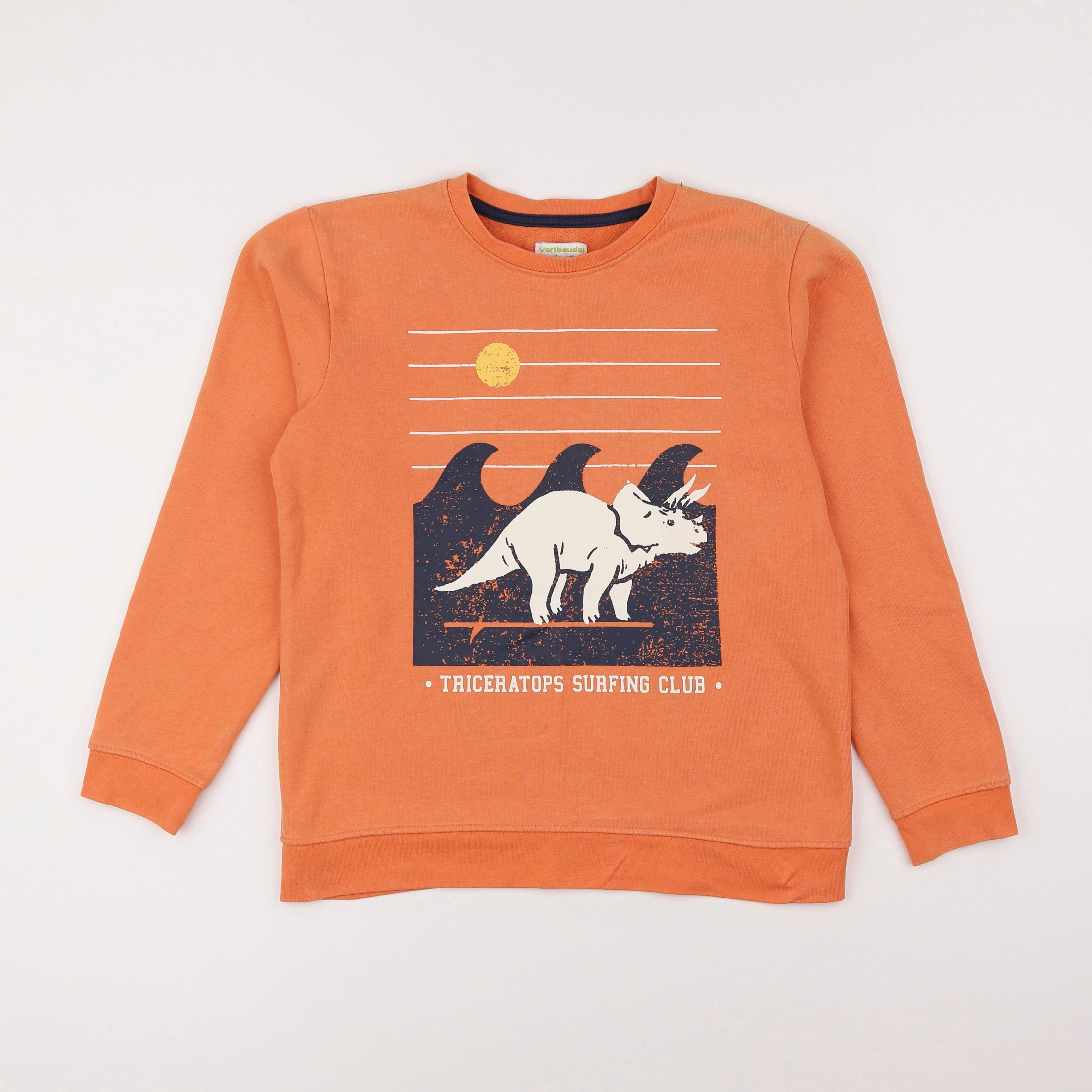 Vertbaudet - sweat orange - 12 ans