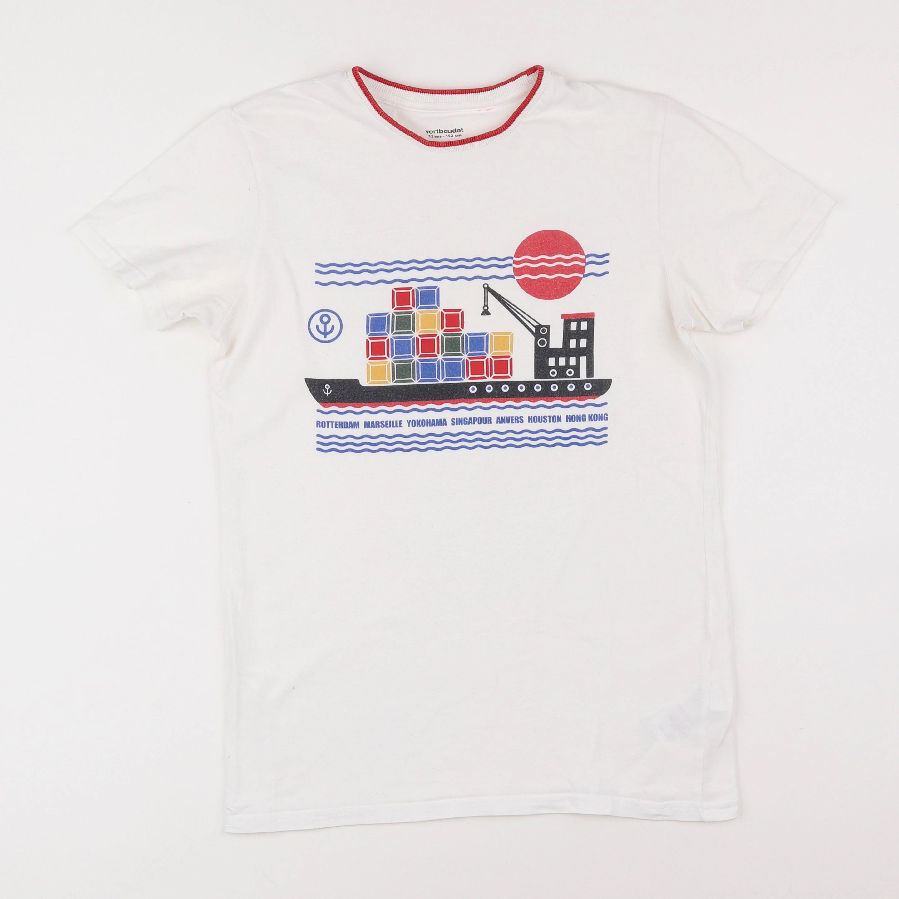 Vertbaudet - tee-shirt blanc - 12 ans