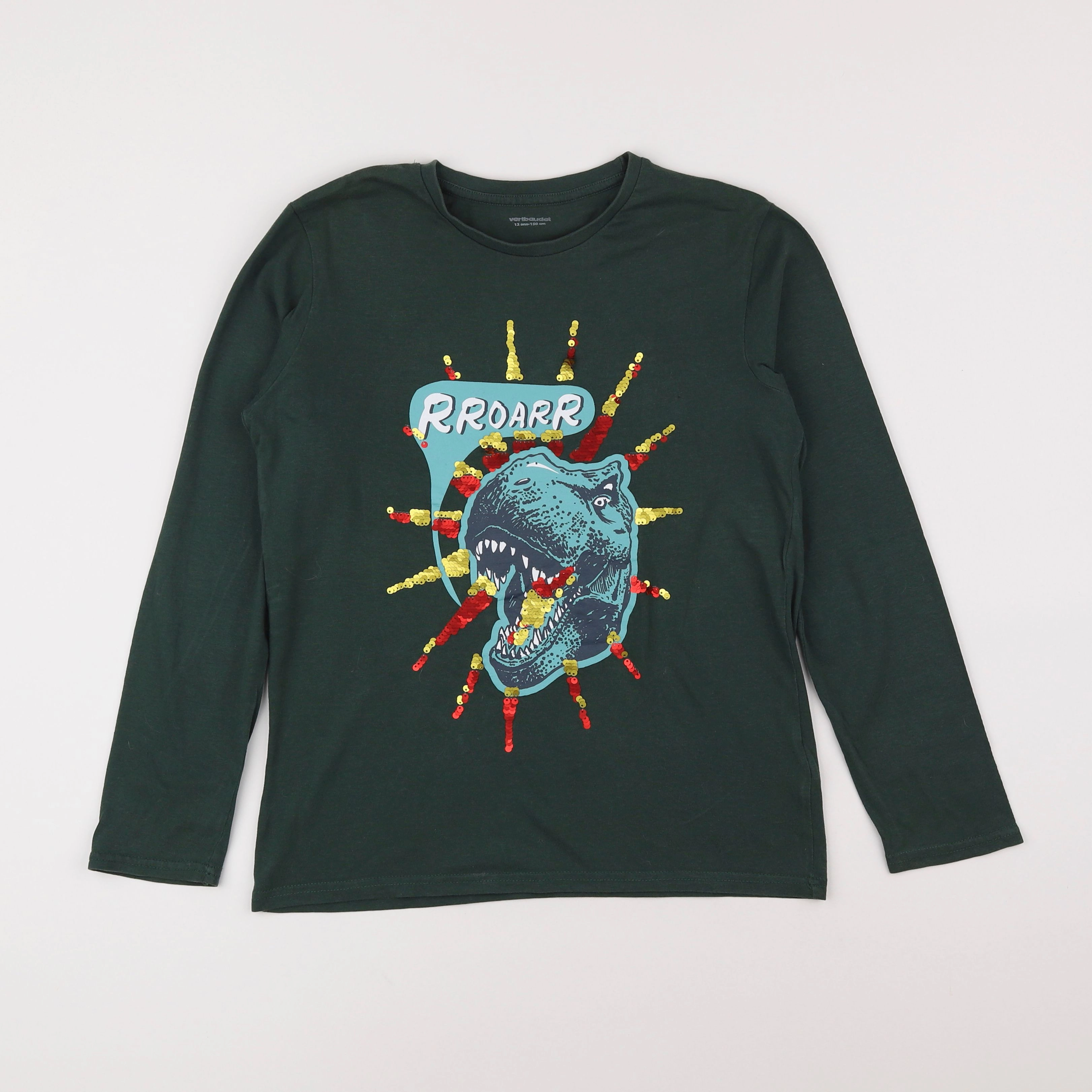 Vertbaudet - tee-shirt vert - 12 ans