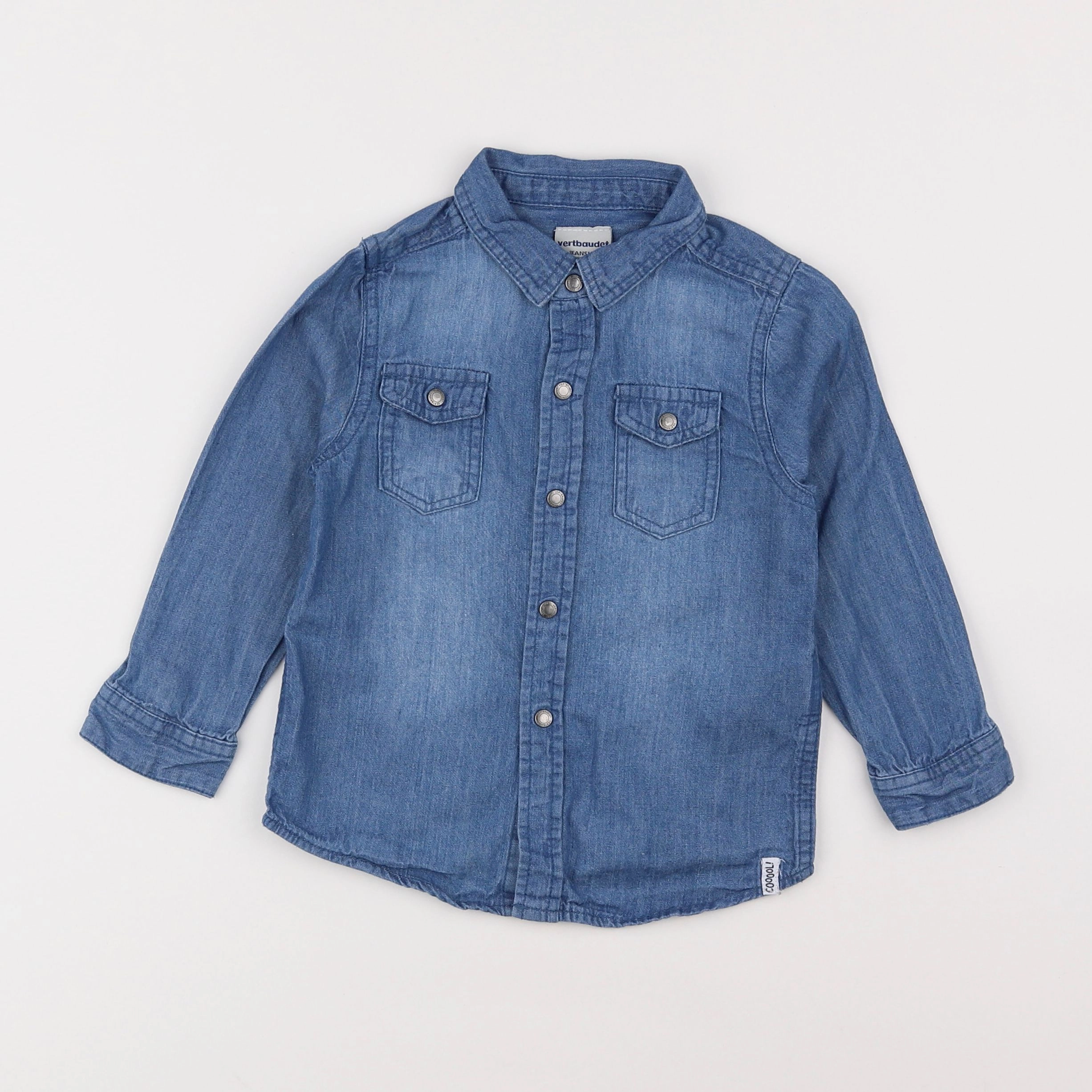 Vertbaudet - chemise bleu - 3 ans