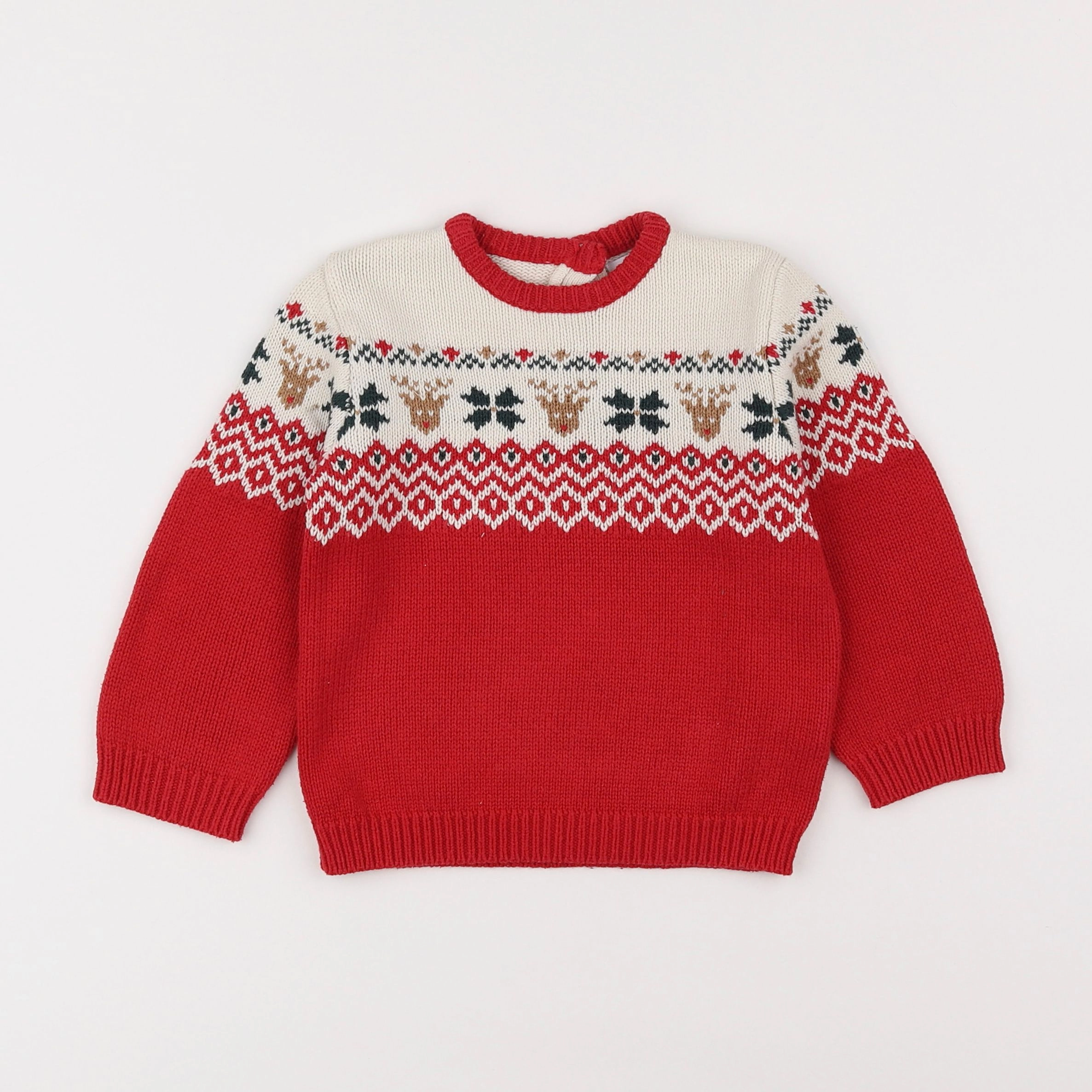 Vertbaudet - pull rouge - 2 ans