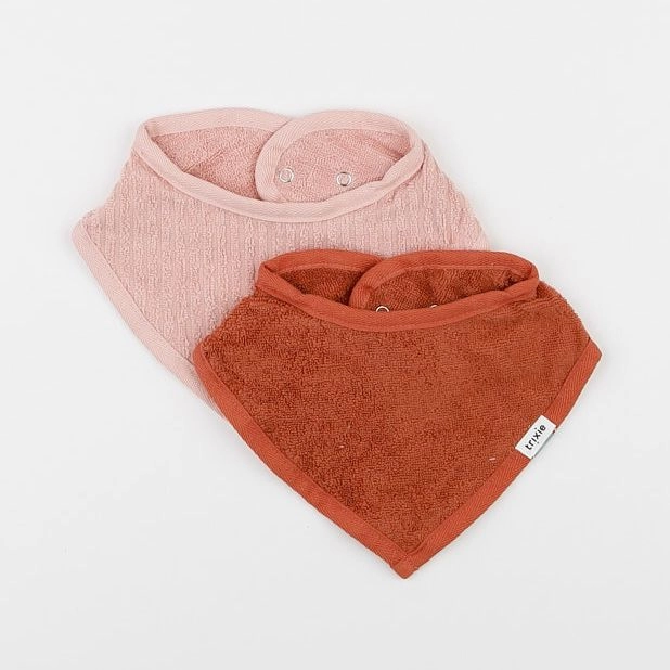 Trixie - Lot de 2 bavoirs bandana Hush Rose