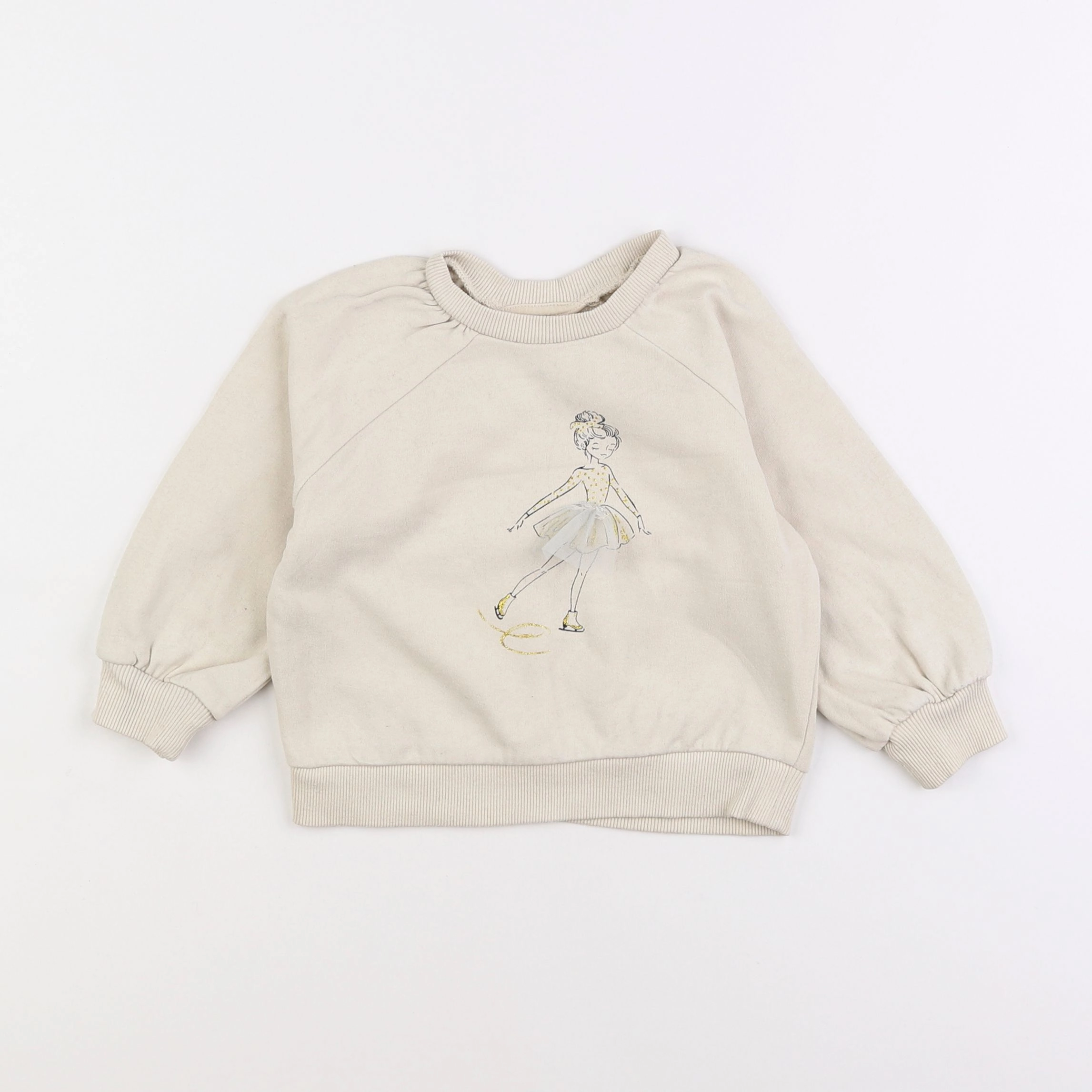 Vertbaudet - sweat blanc - 2 ans