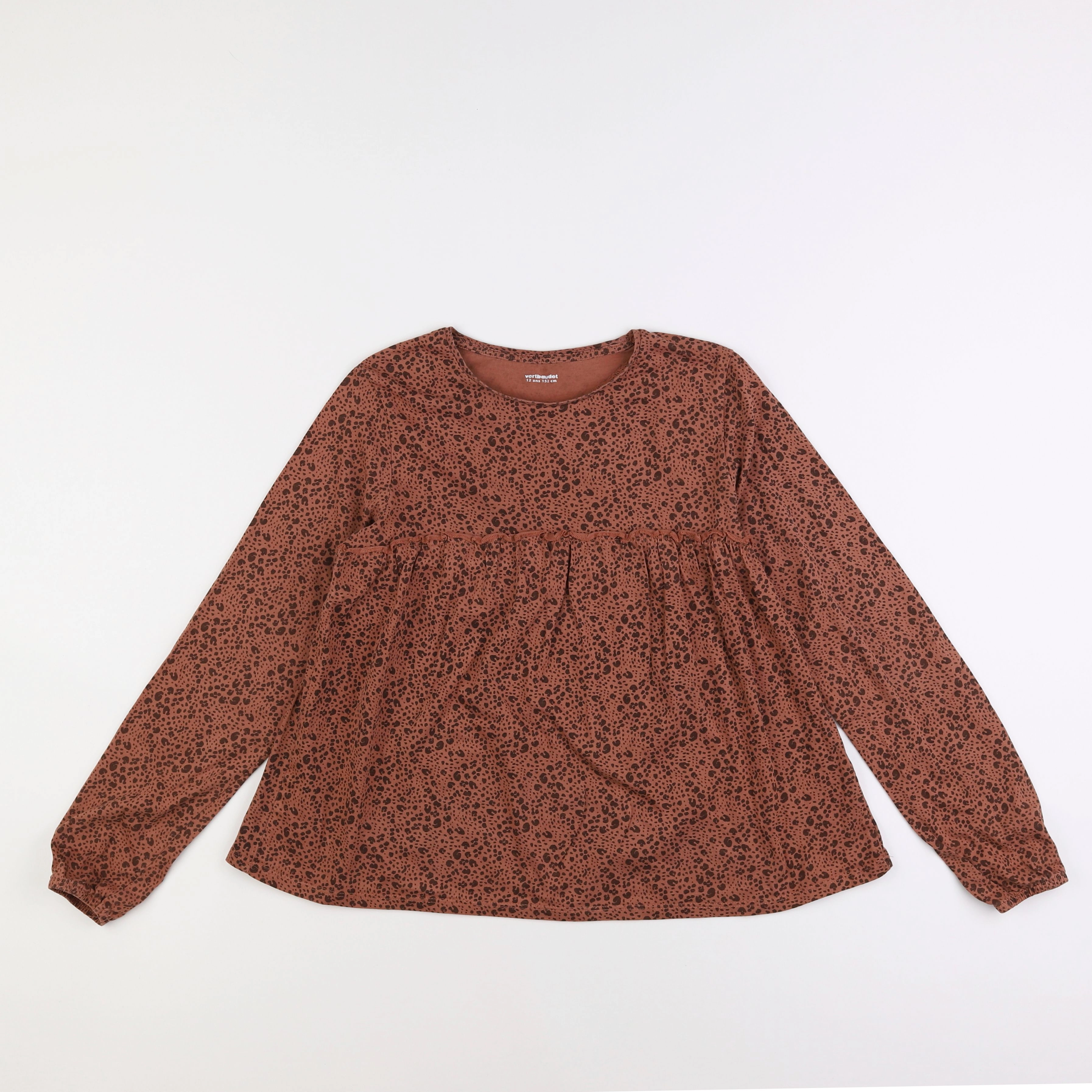Vertbaudet - tee-shirt marron - 12 ans