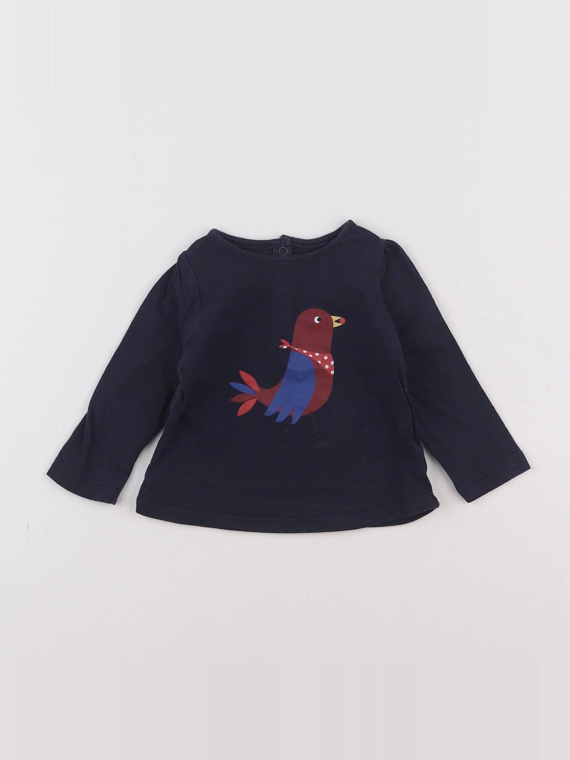 Boutchou - tee-shirt bleu - 6 mois