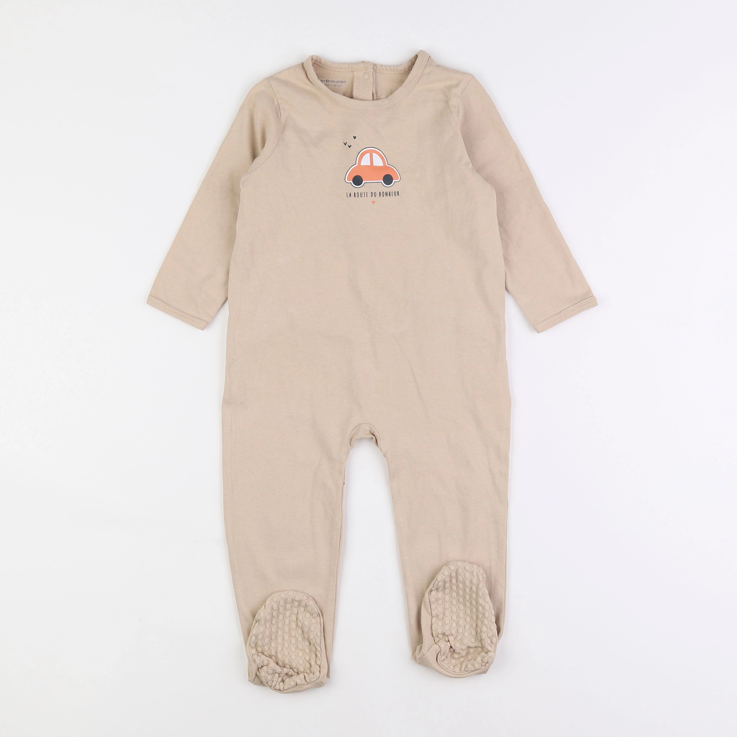 Vertbaudet - pyjama coton beige - 2 ans