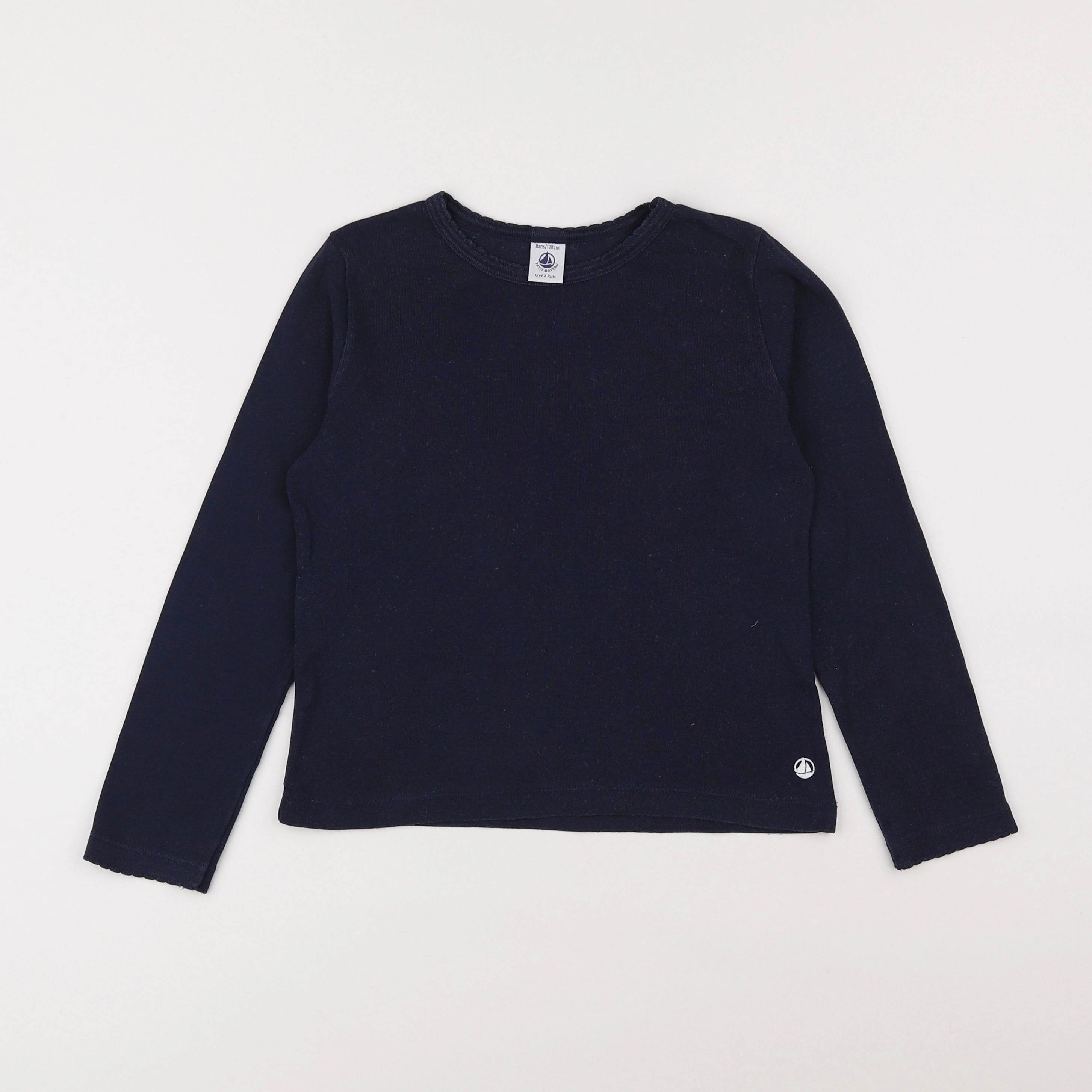 Petit Bateau - tee-shirt bleu - 8 ans