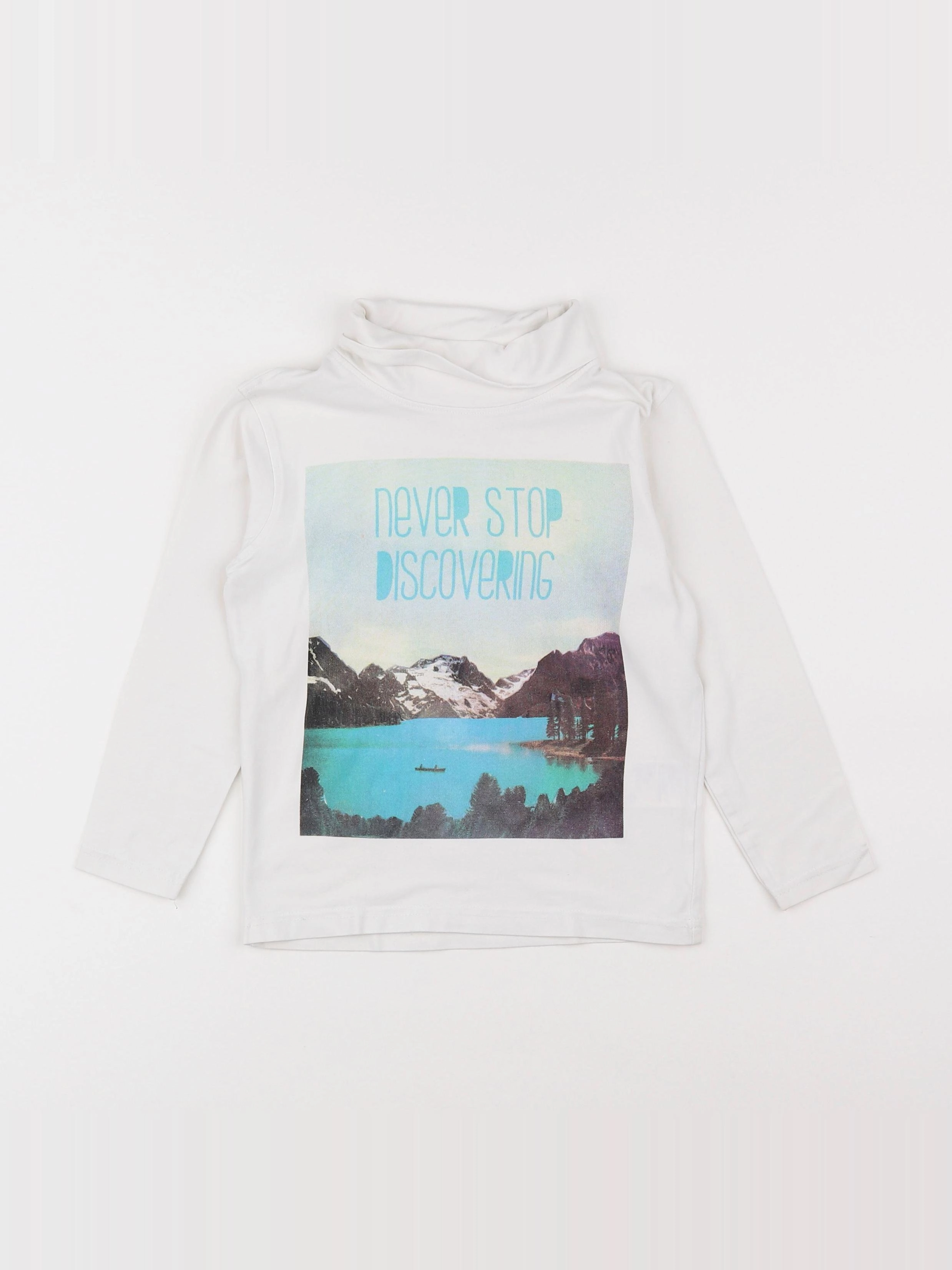 Vertbaudet - sous-pull blanc - 5 ans