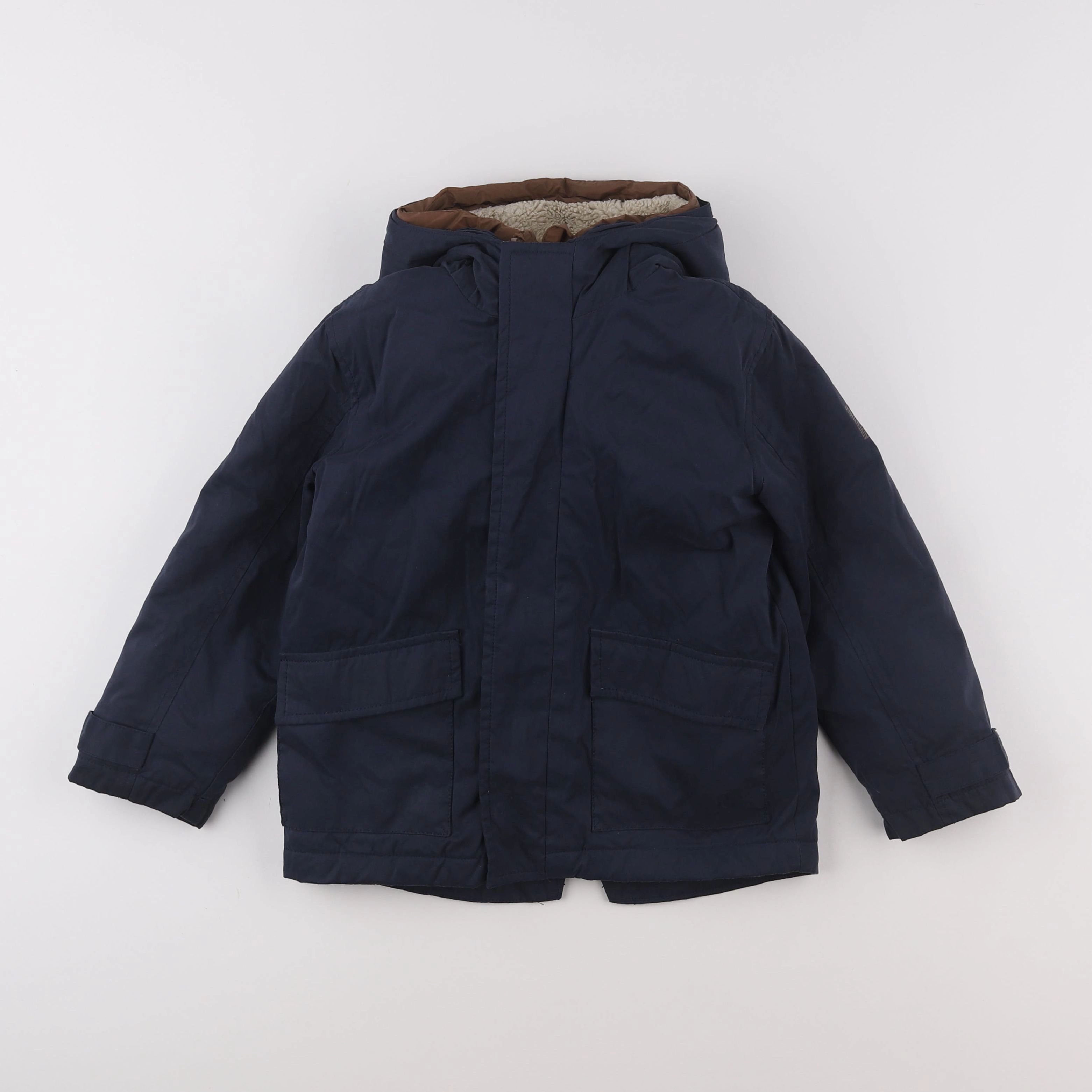 Vertbaudet - manteau doublure amovible bleu - 5 ans