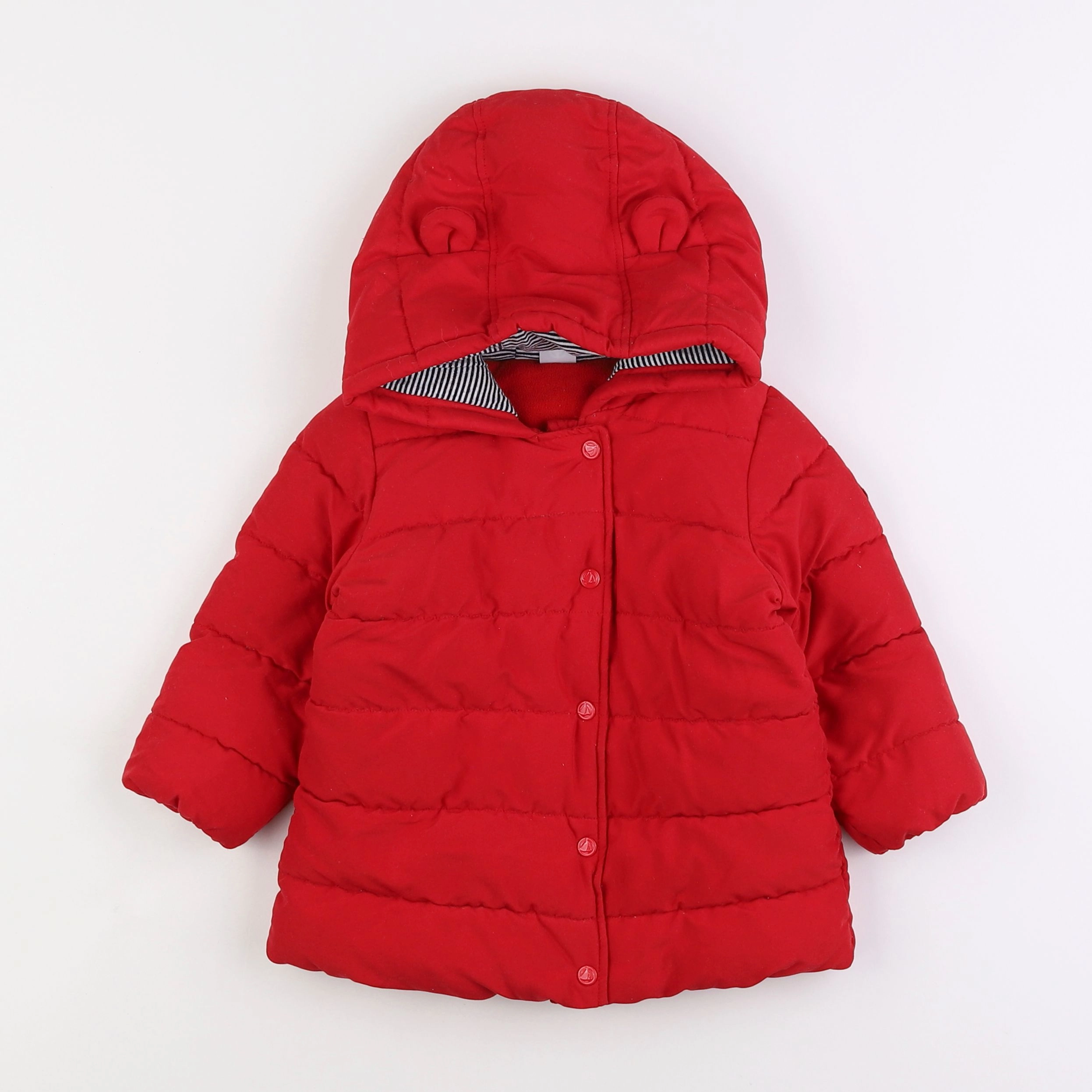 Petit Bateau - doudoune rouge - 2 ans