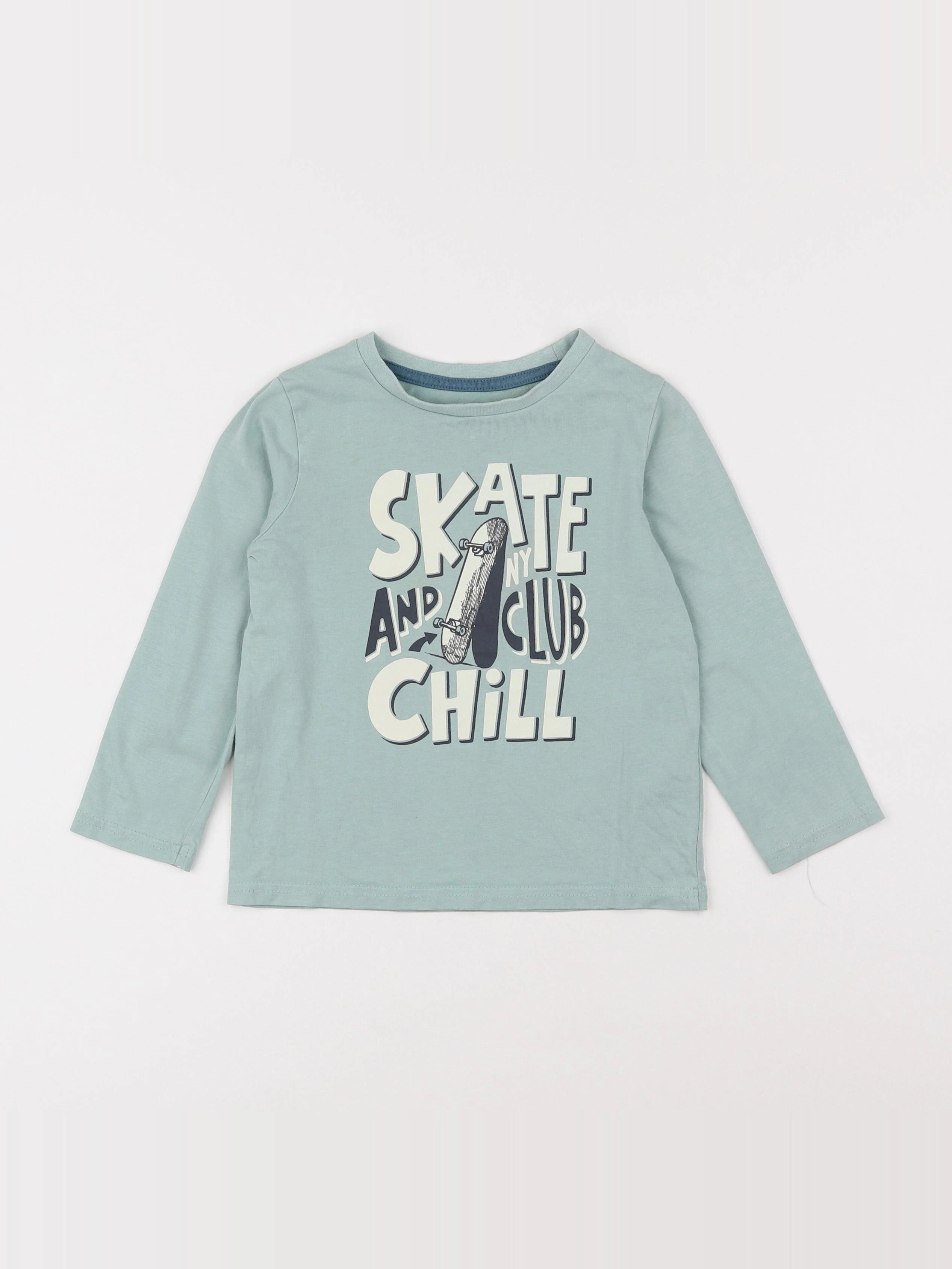 Vertbaudet - tee-shirt bleu - 4 ans