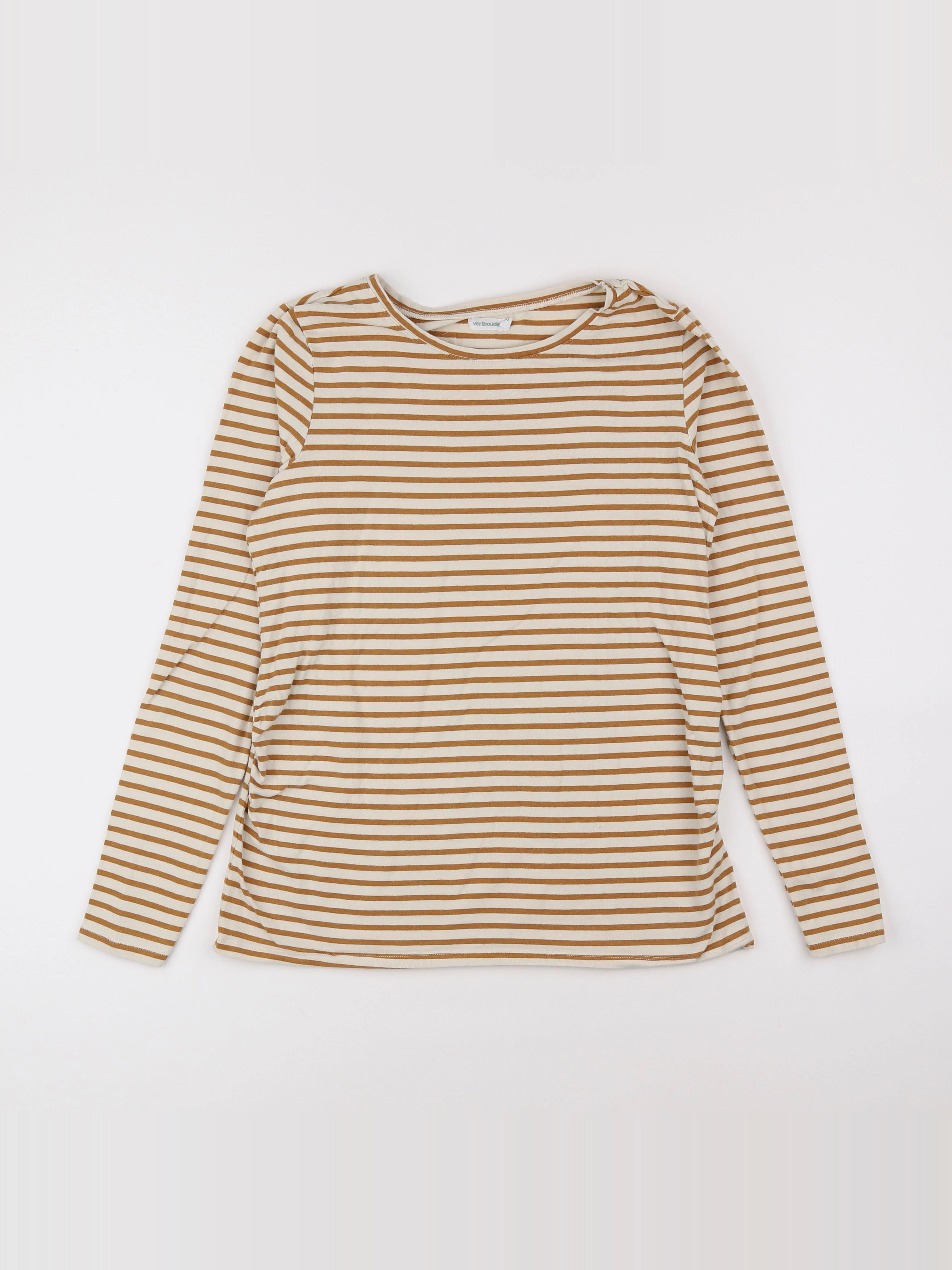 Vertbaudet - tee-shirt grossesse beige, marron - 42 à 44
