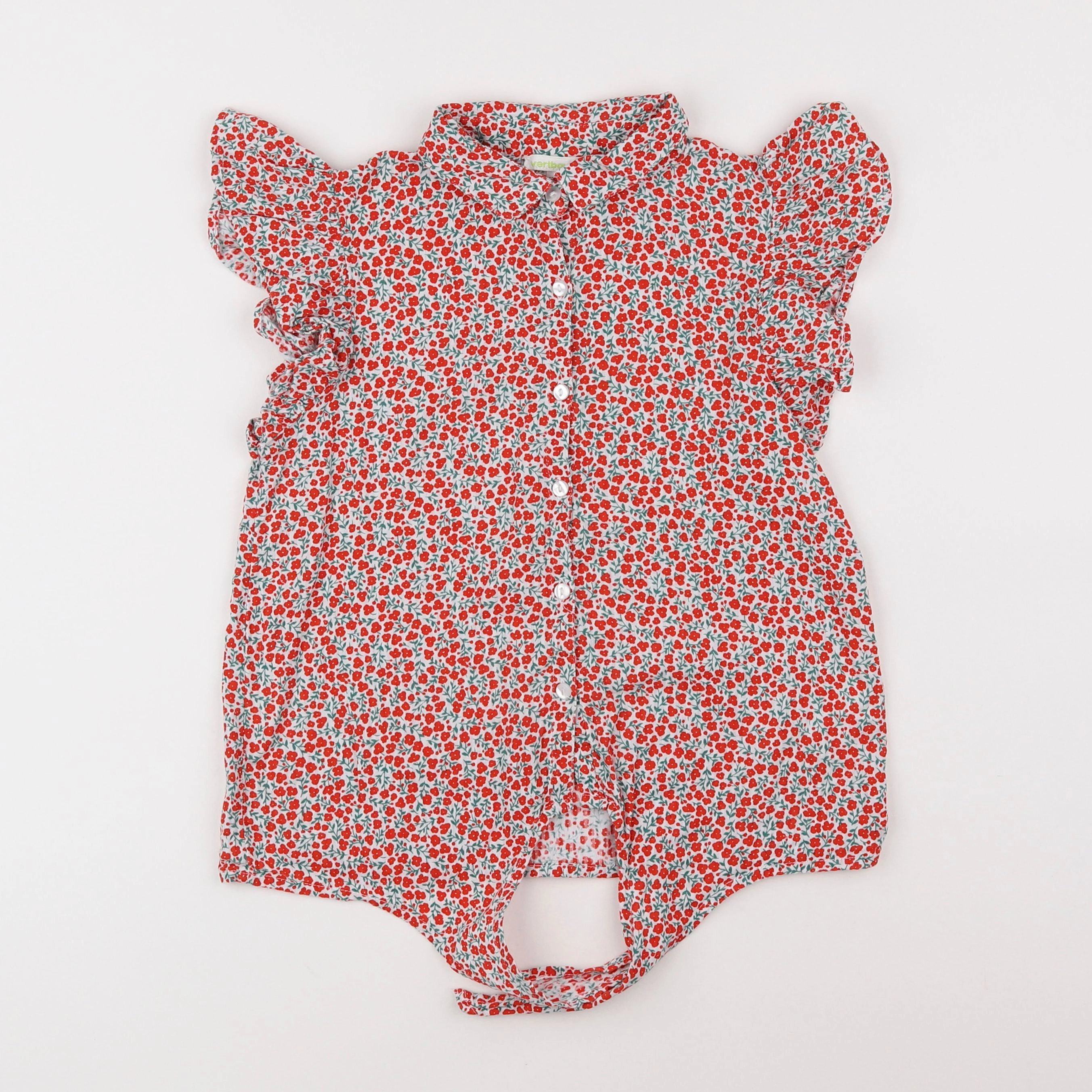 Vertbaudet - blouse rouge - 9 ans