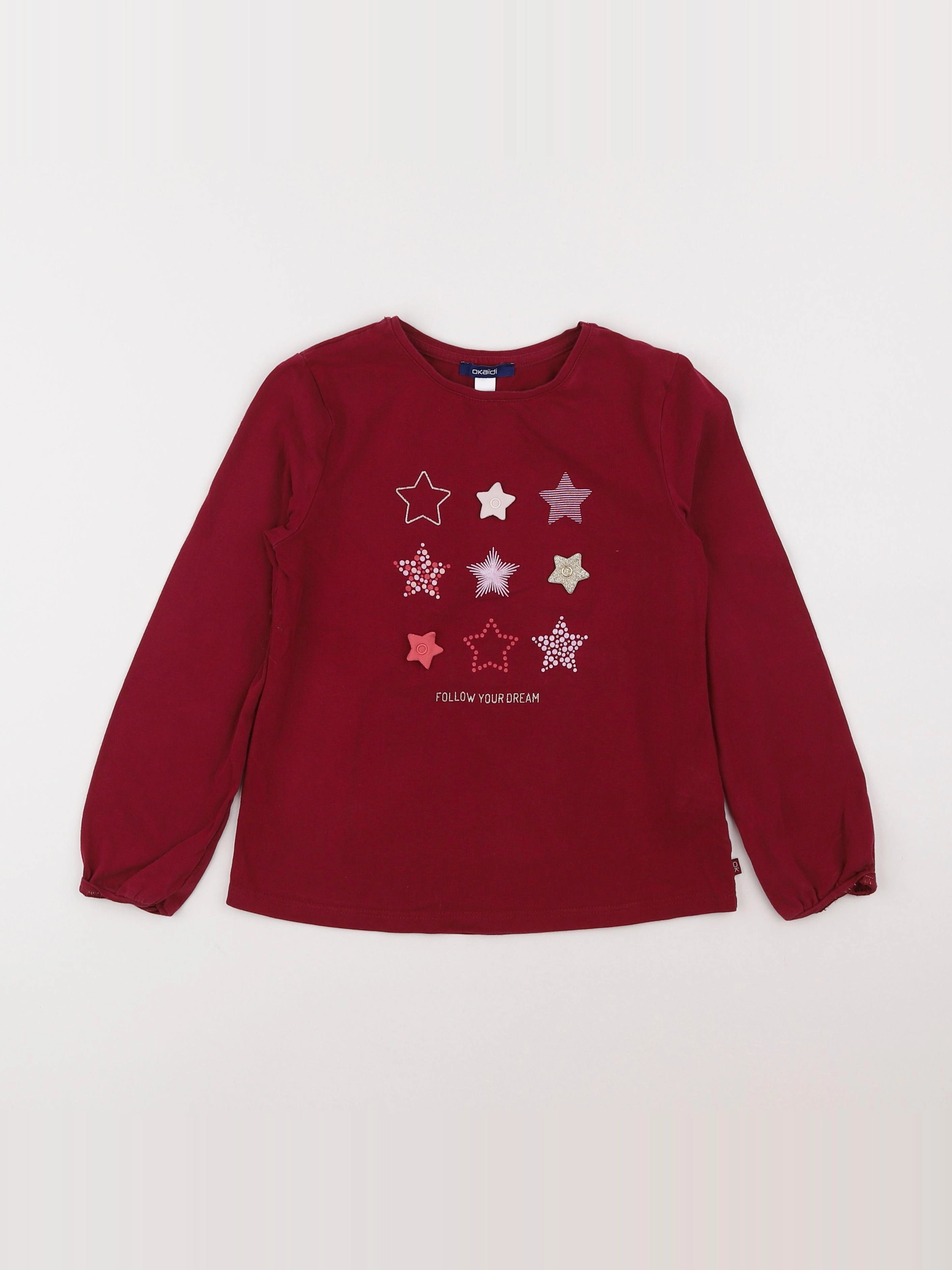 Okaidi - tee-shirt rouge - 8 ans