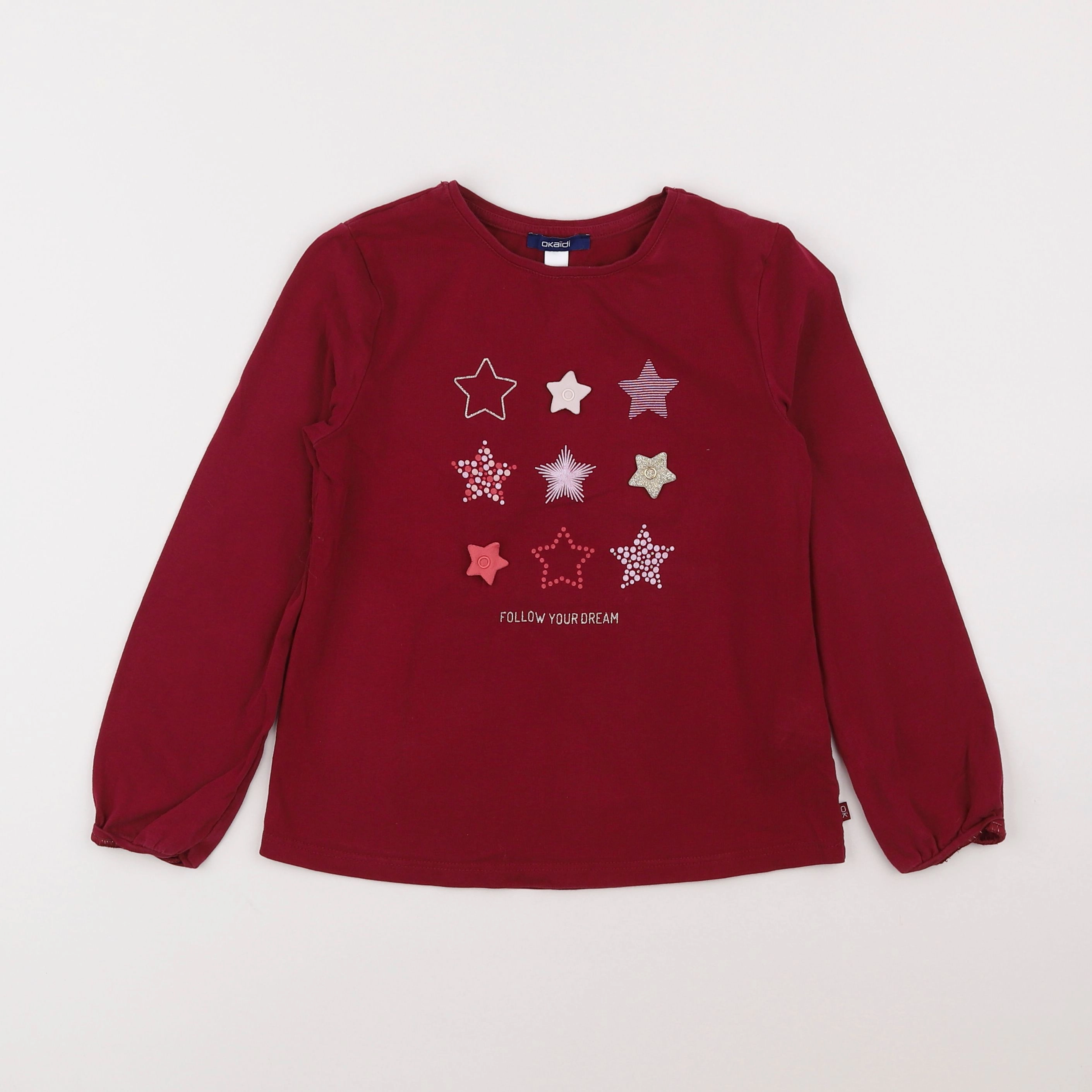 Okaidi - tee-shirt rouge - 8 ans