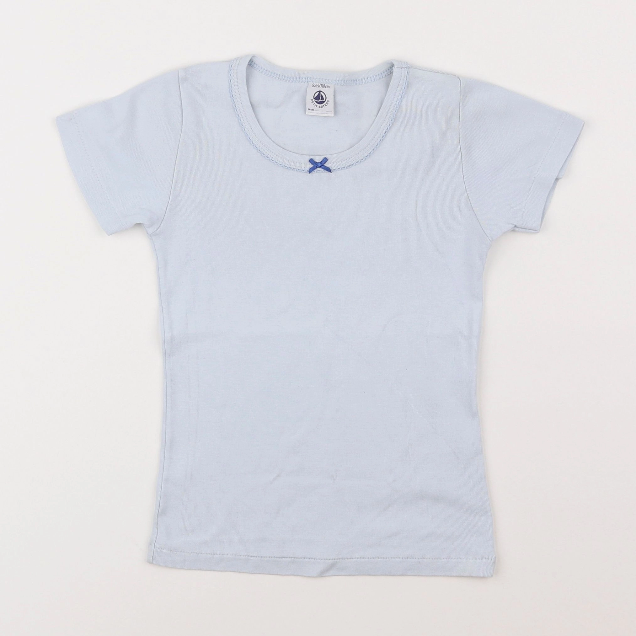 Petit Bateau - maillot de corps bleu - 5 ans