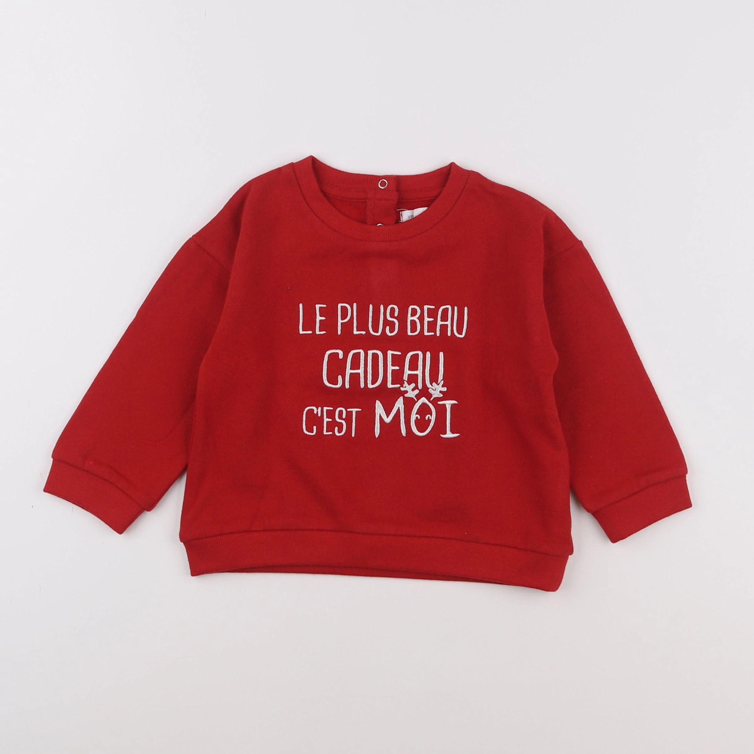 Vertbaudet - sweat rouge - 2 ans