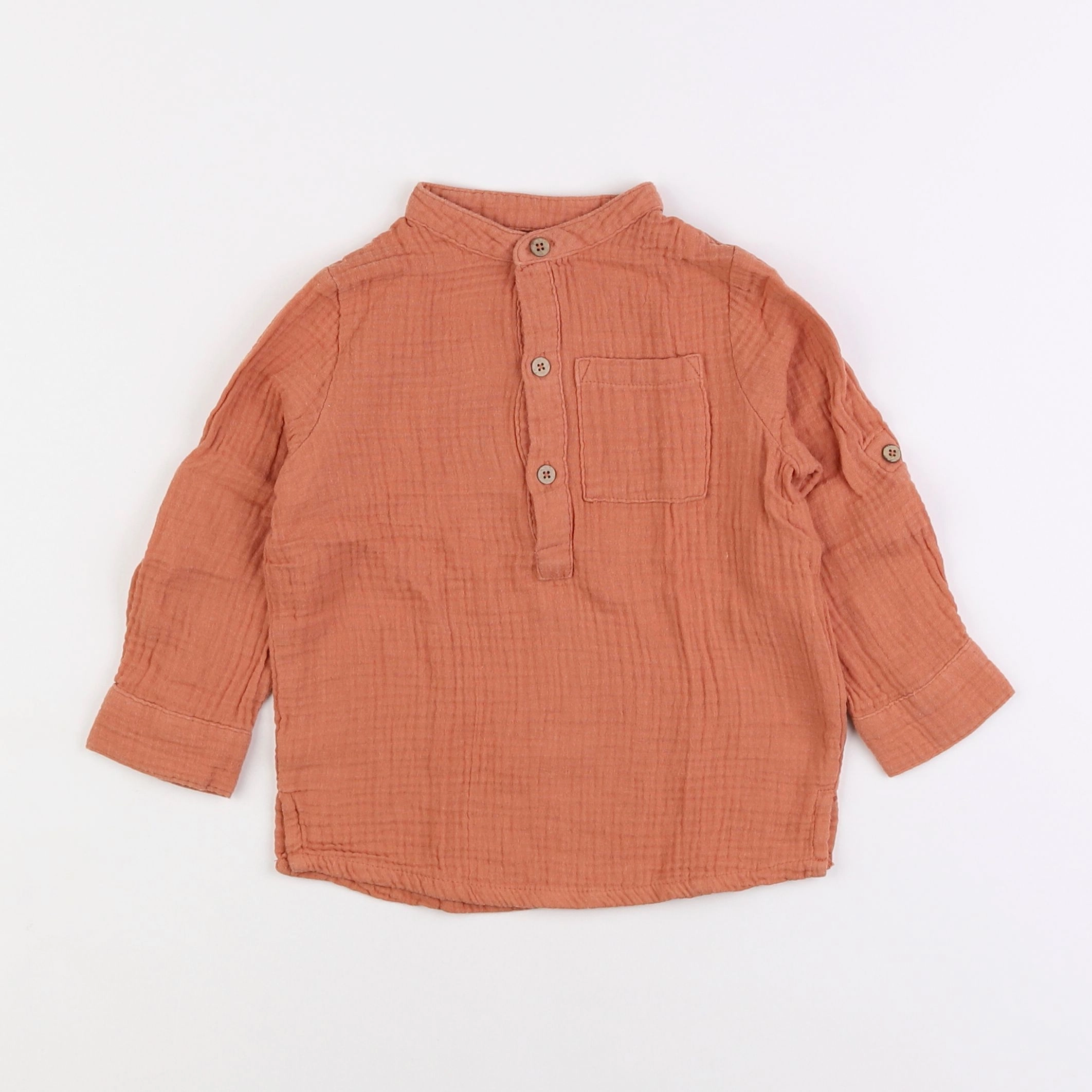 Vertbaudet - chemise orange - 3 ans