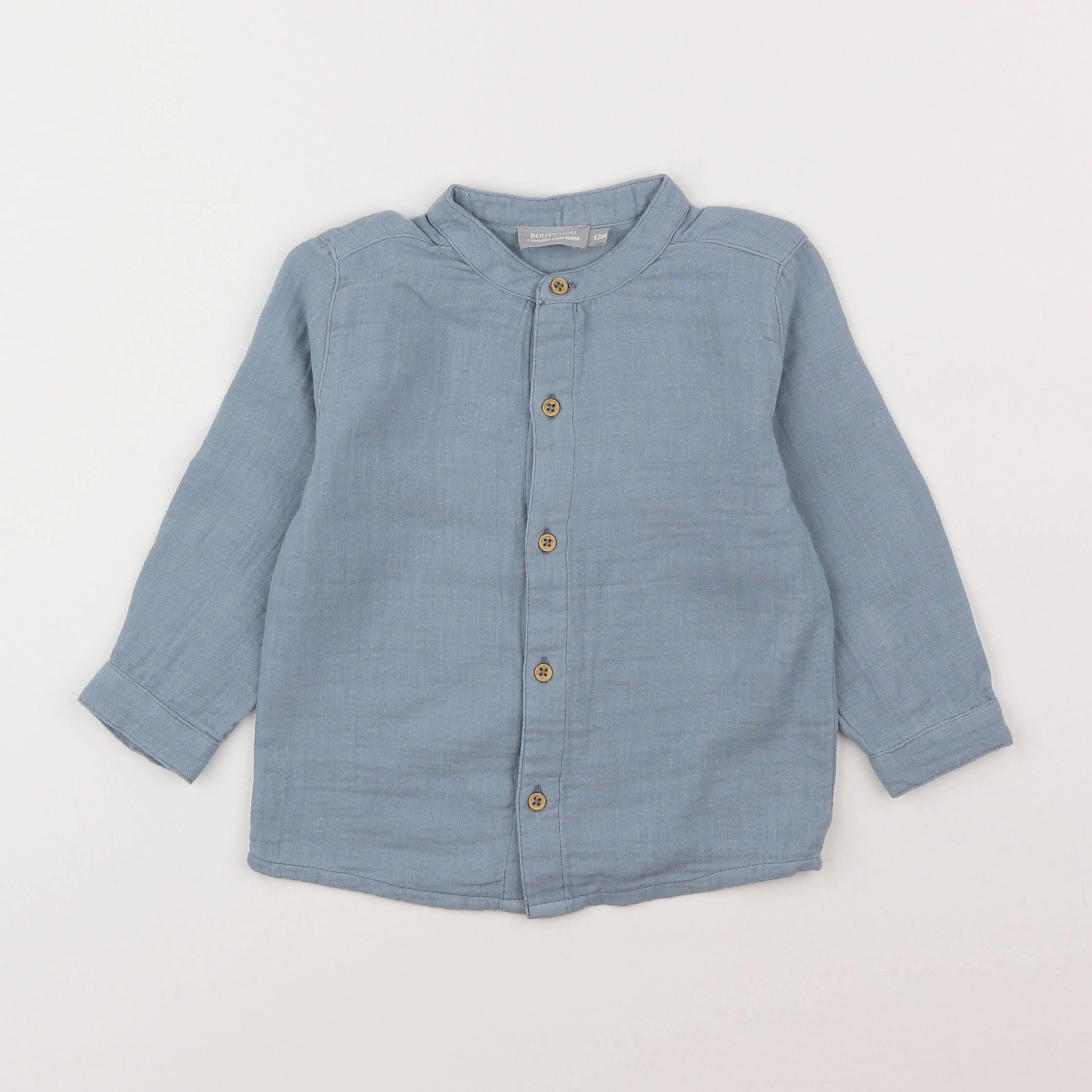 Boutchou - blouse bleu - 12 mois