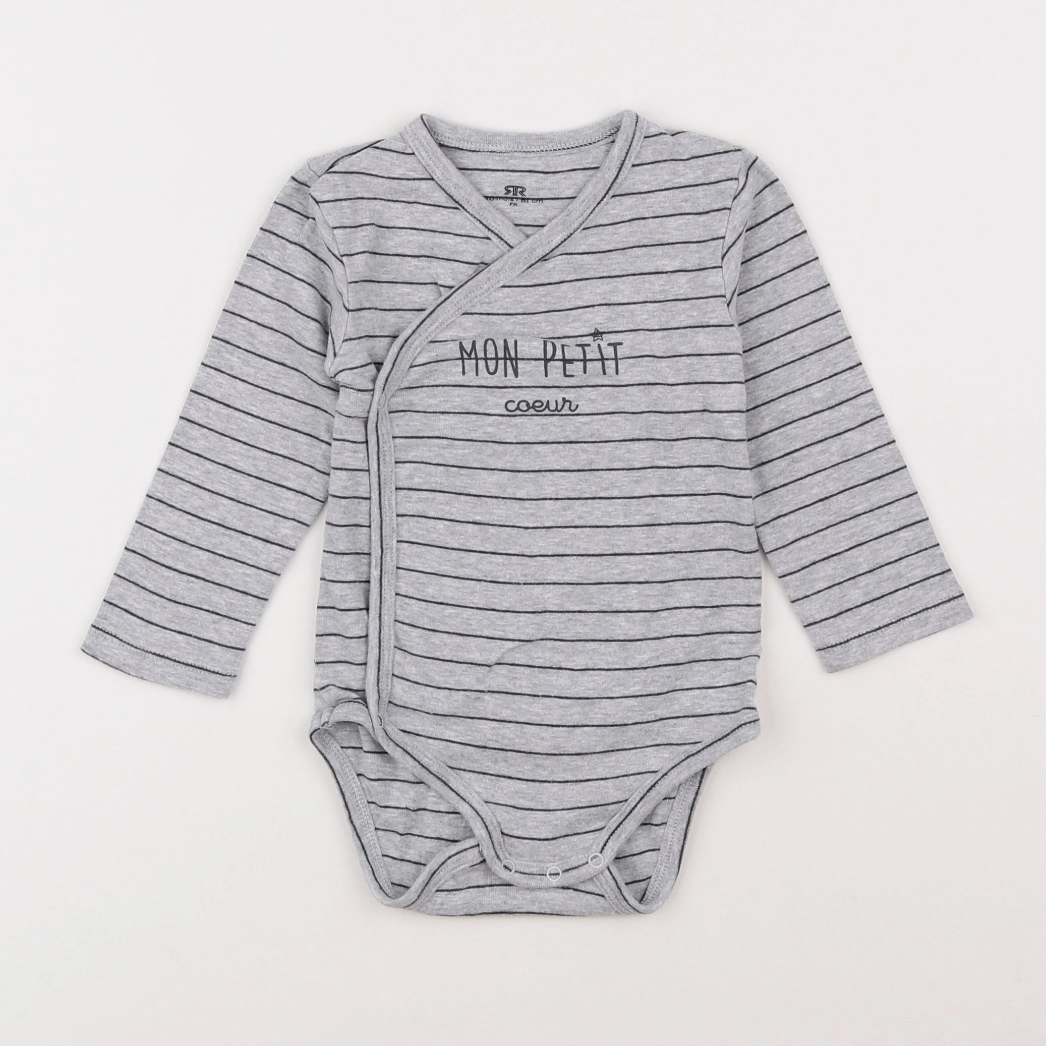 La Redoute - body gris - 18 mois