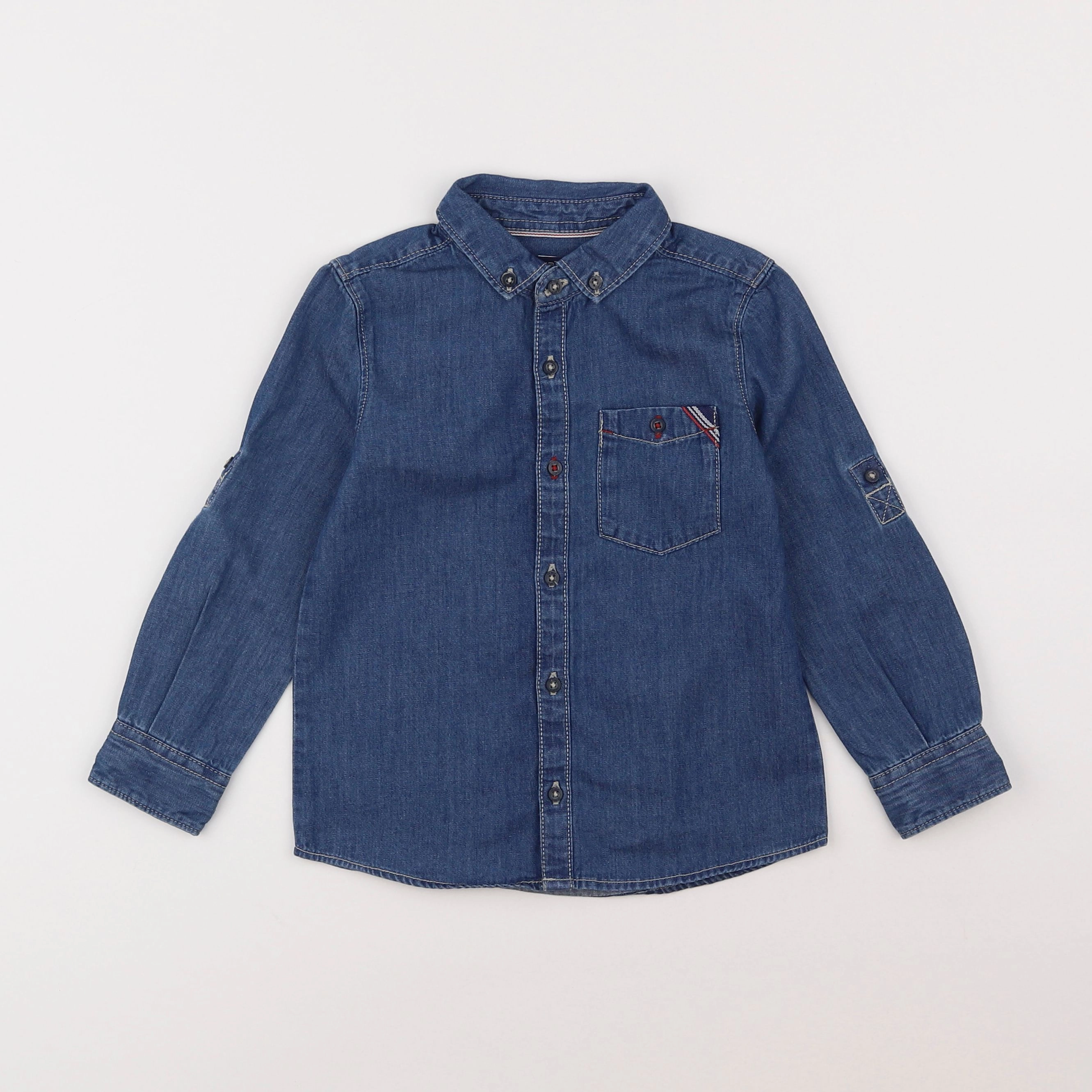 Okaidi - chemise bleu - 3 ans