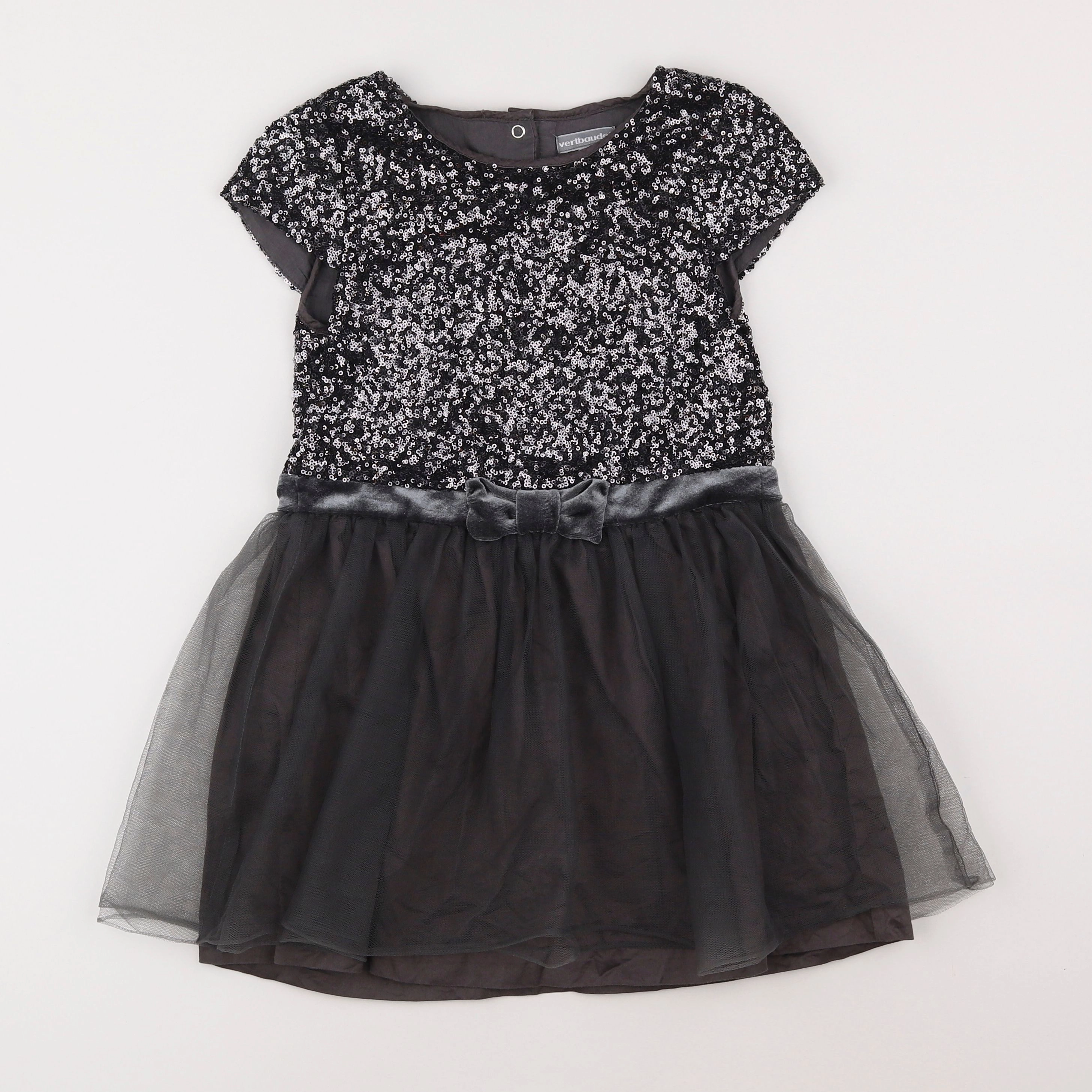 Vertbaudet - robe gris - 8 ans