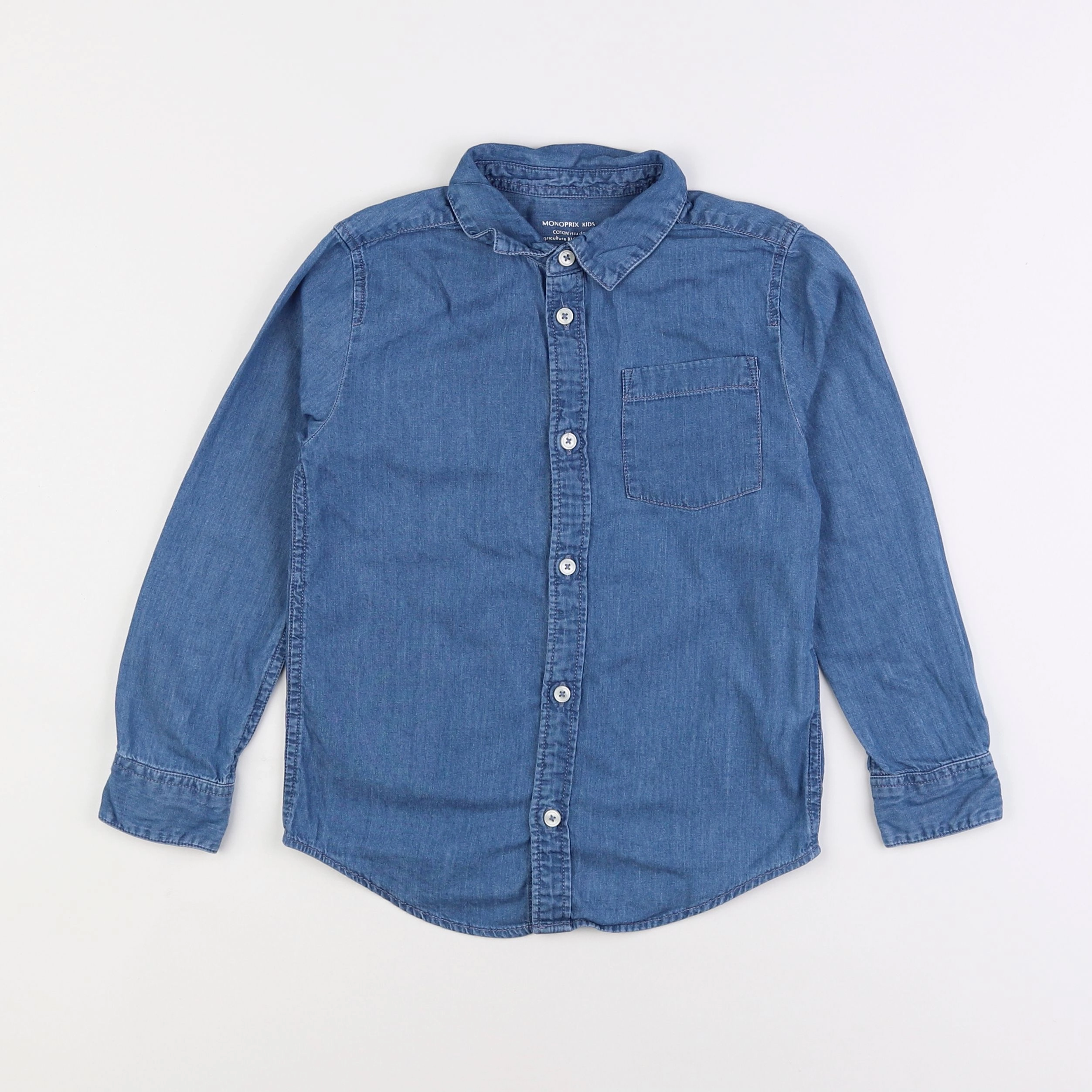 Monoprix - chemise bleu - 6 ans