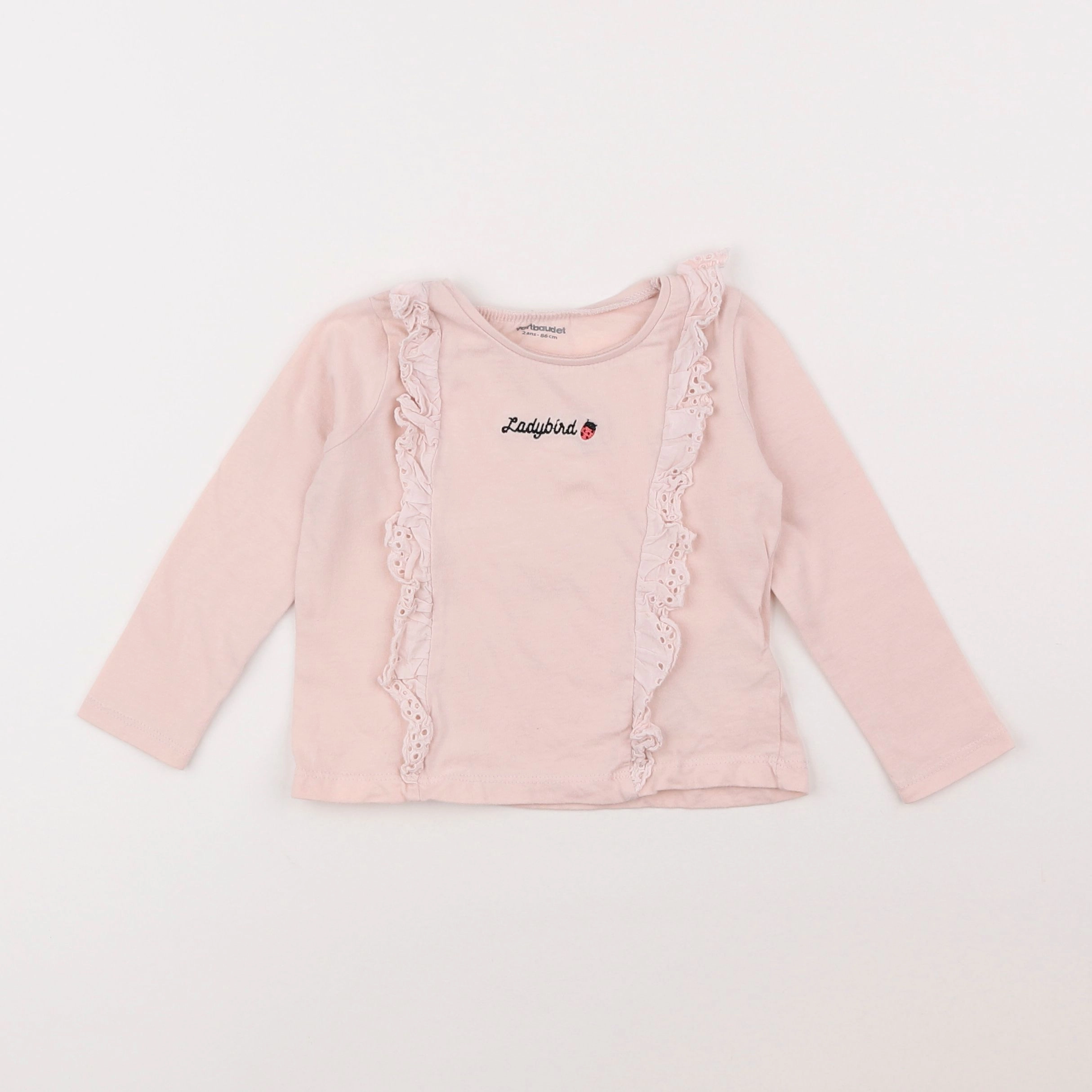 Vertbaudet - tee-shirt rose - 2 ans