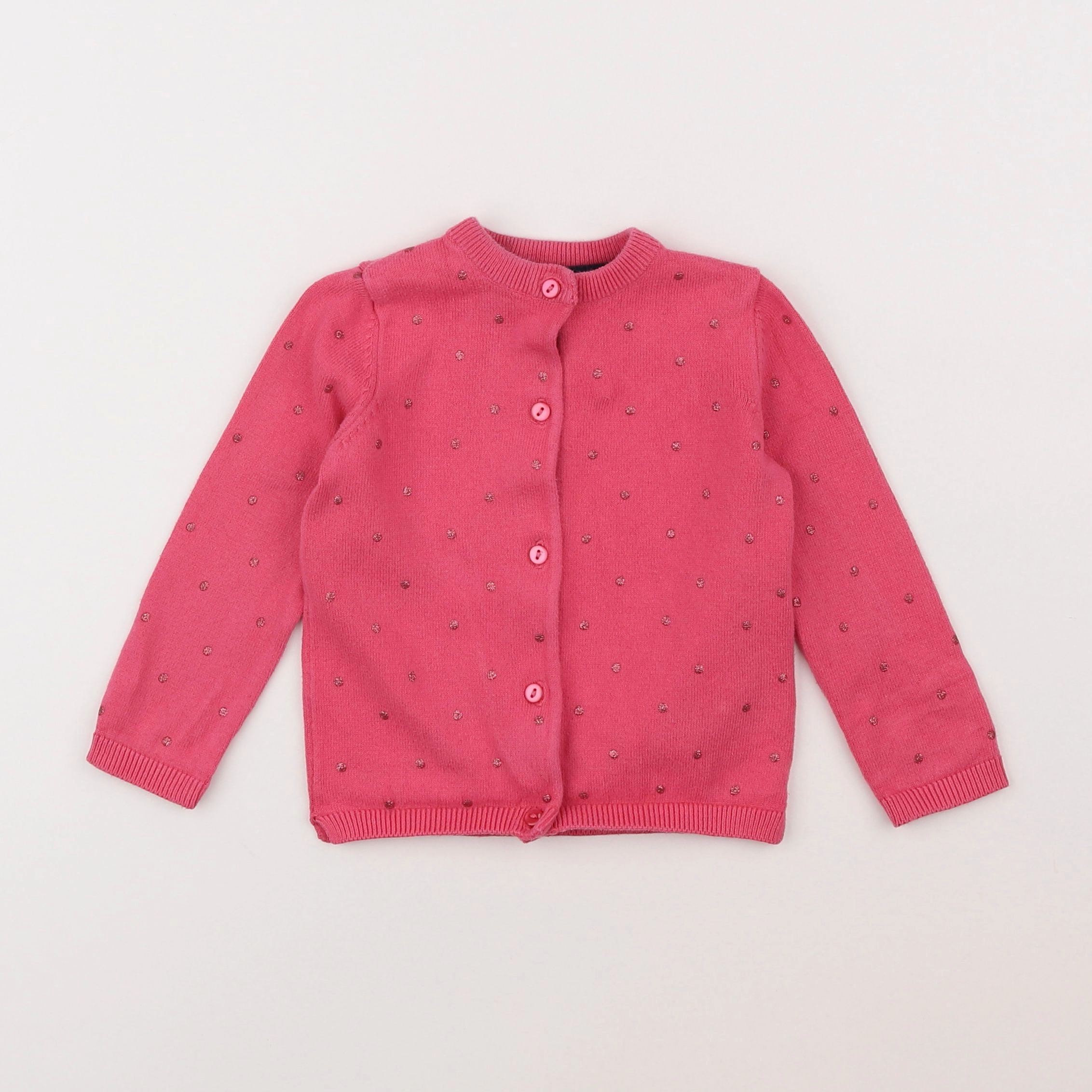 Vertbaudet - gilet rose - 2 ans