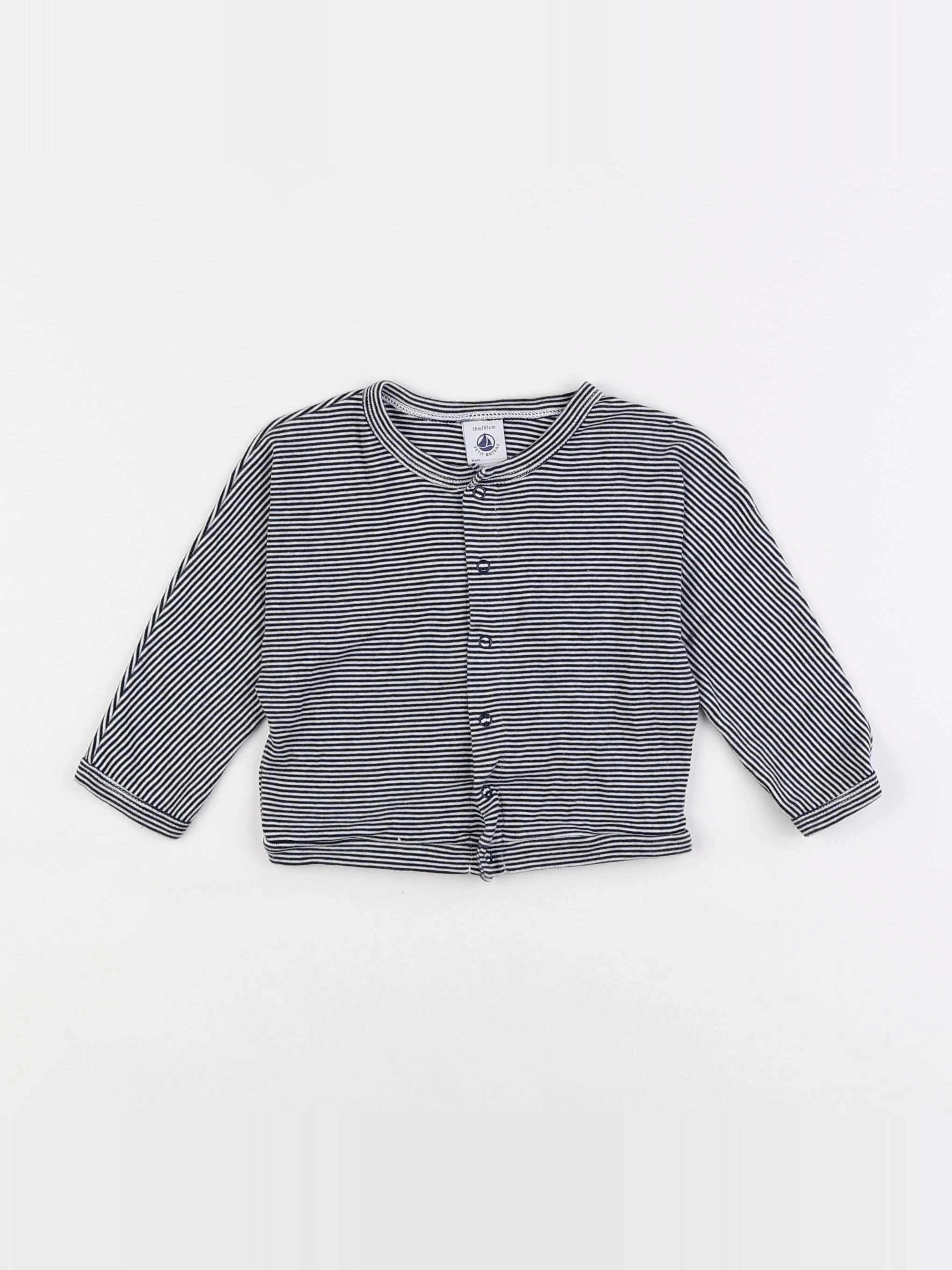 Petit Bateau - tee-shirt bleu - 18 mois