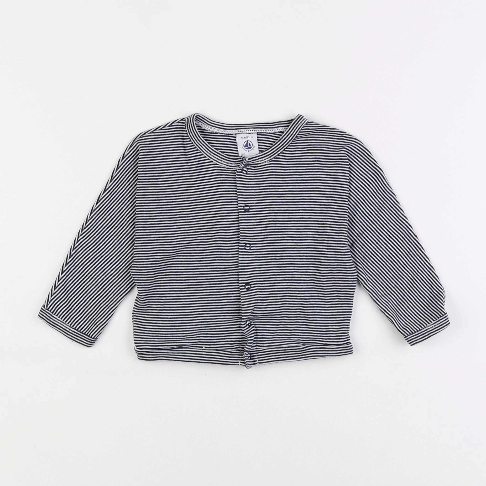 Petit Bateau - tee-shirt bleu - 18 mois