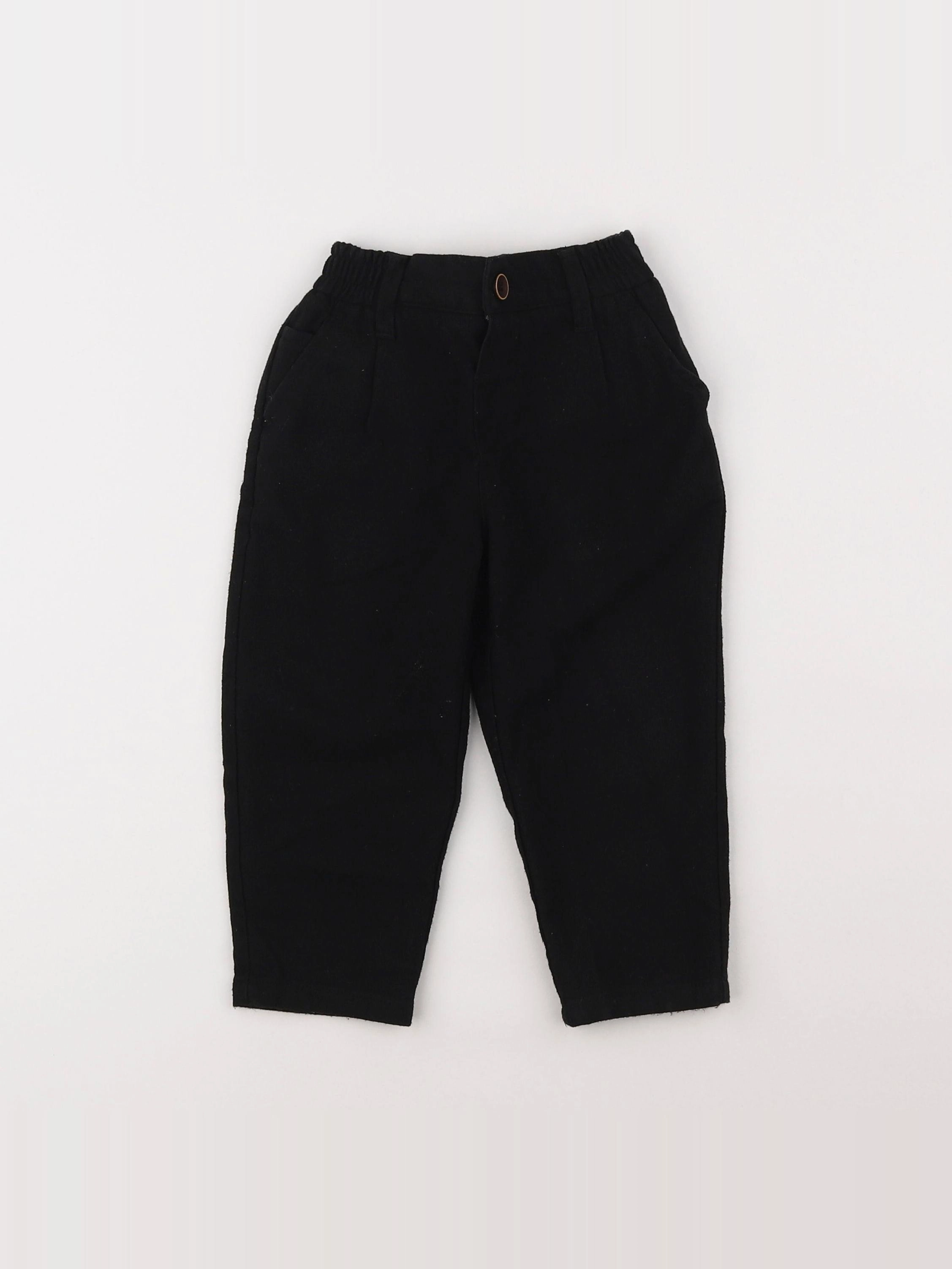 Zara - pantalon noir - 12/18 mois