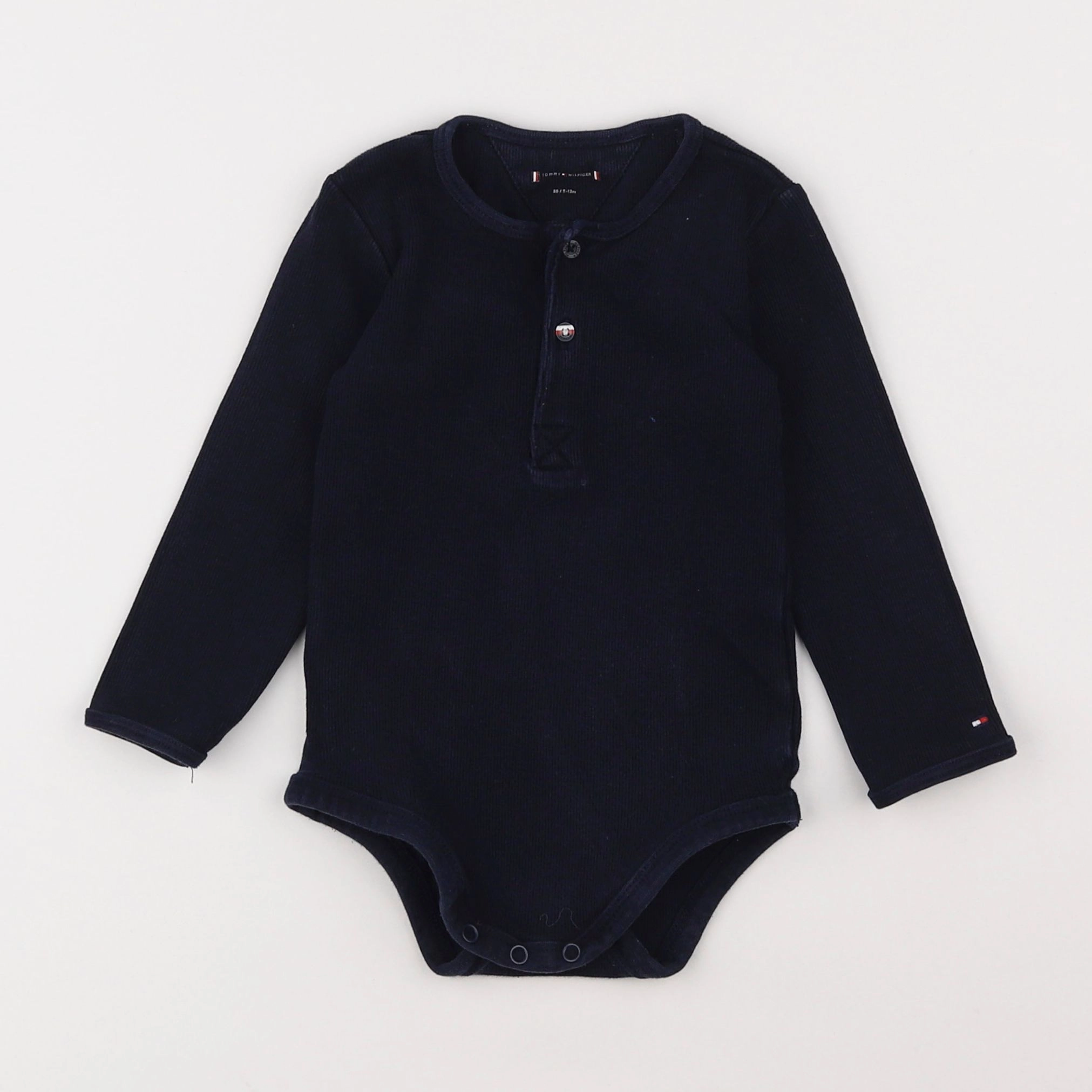 Tommy Hilfiger - body tee-shirt bleu - 9/12 mois