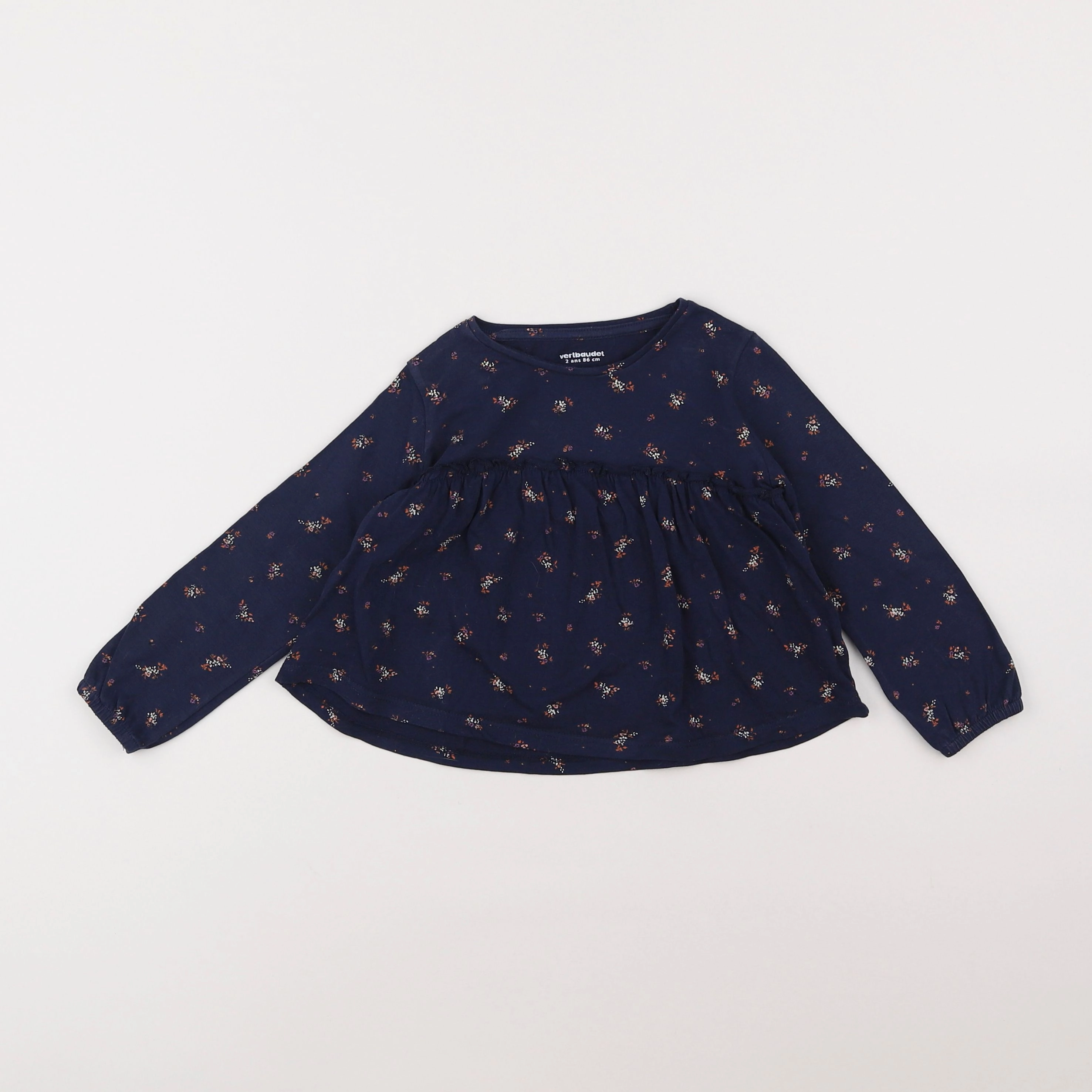 Vertbaudet - tee-shirt bleu - 2 ans