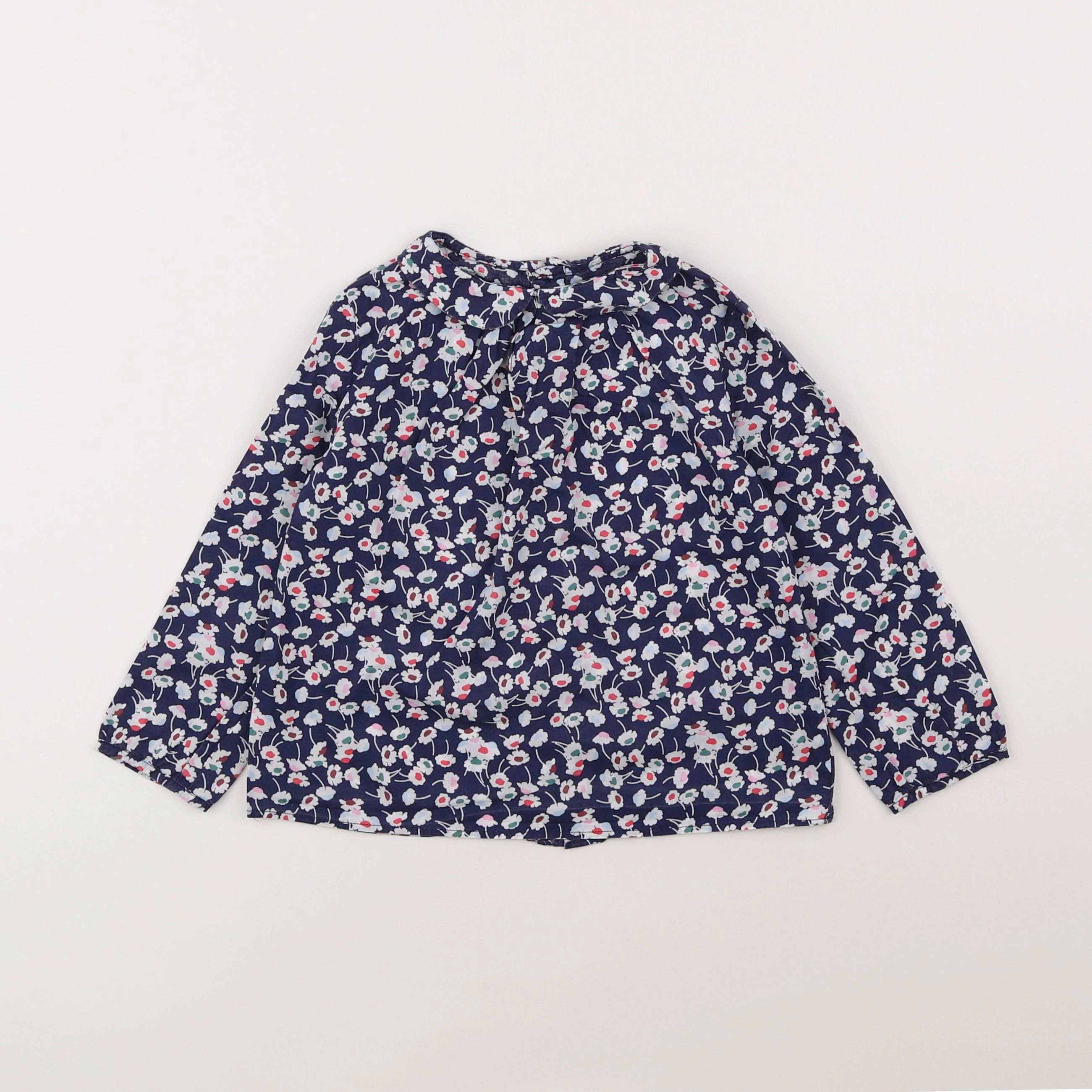 Jacadi - blouse liberty blanc, bleu - 3 ans