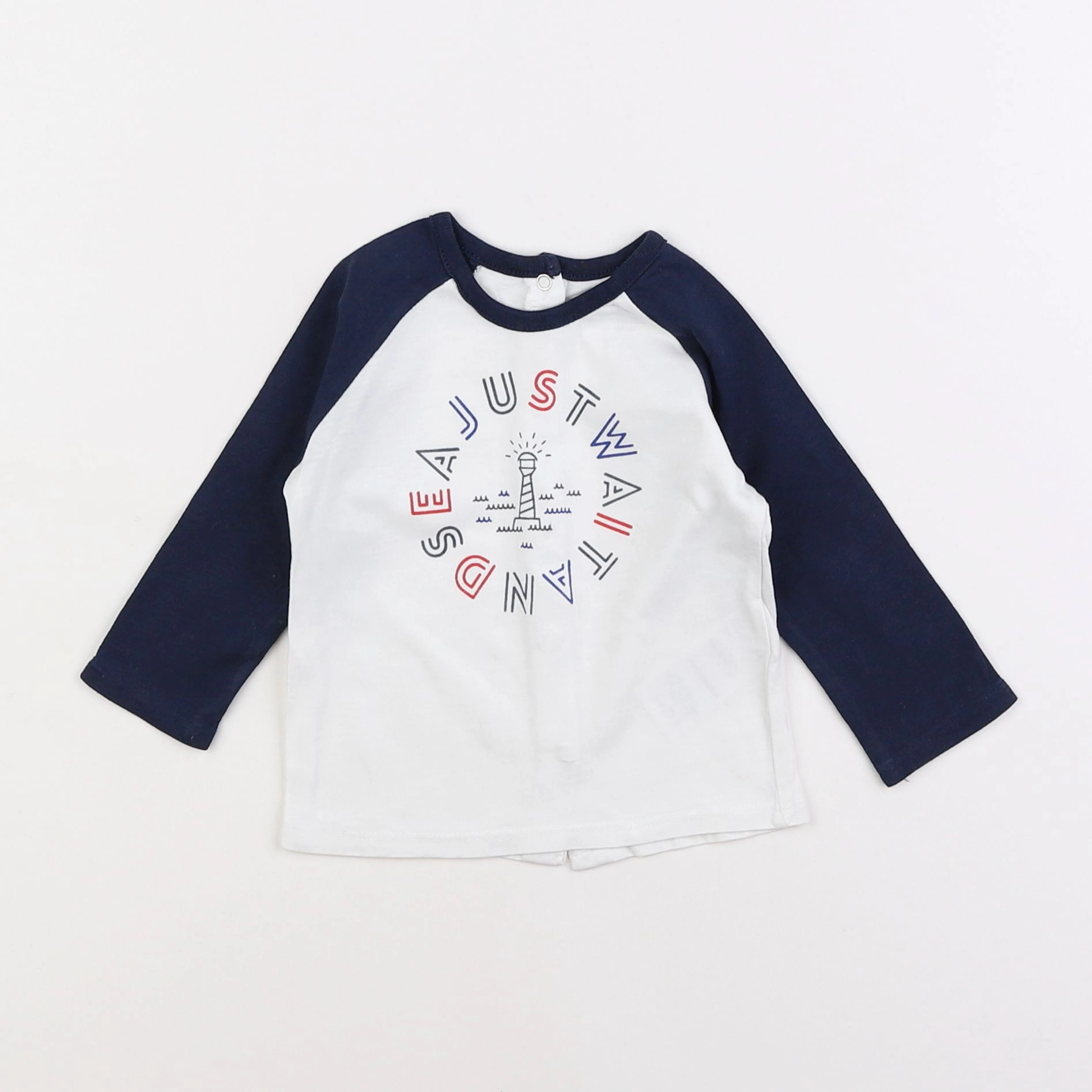 Vertbaudet - tee-shirt bleu - 6 mois