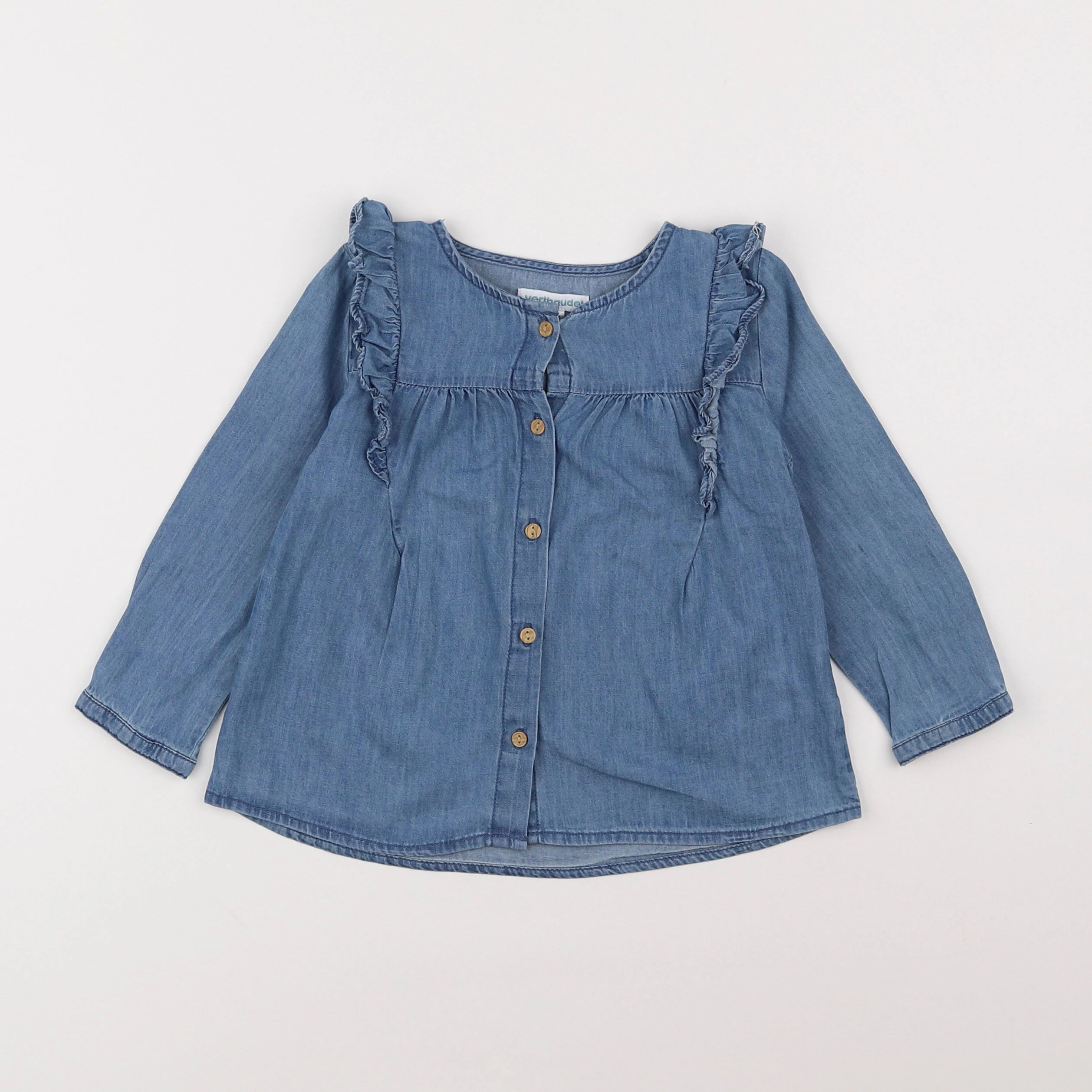 Vertbaudet - blouse bleu - 2 ans