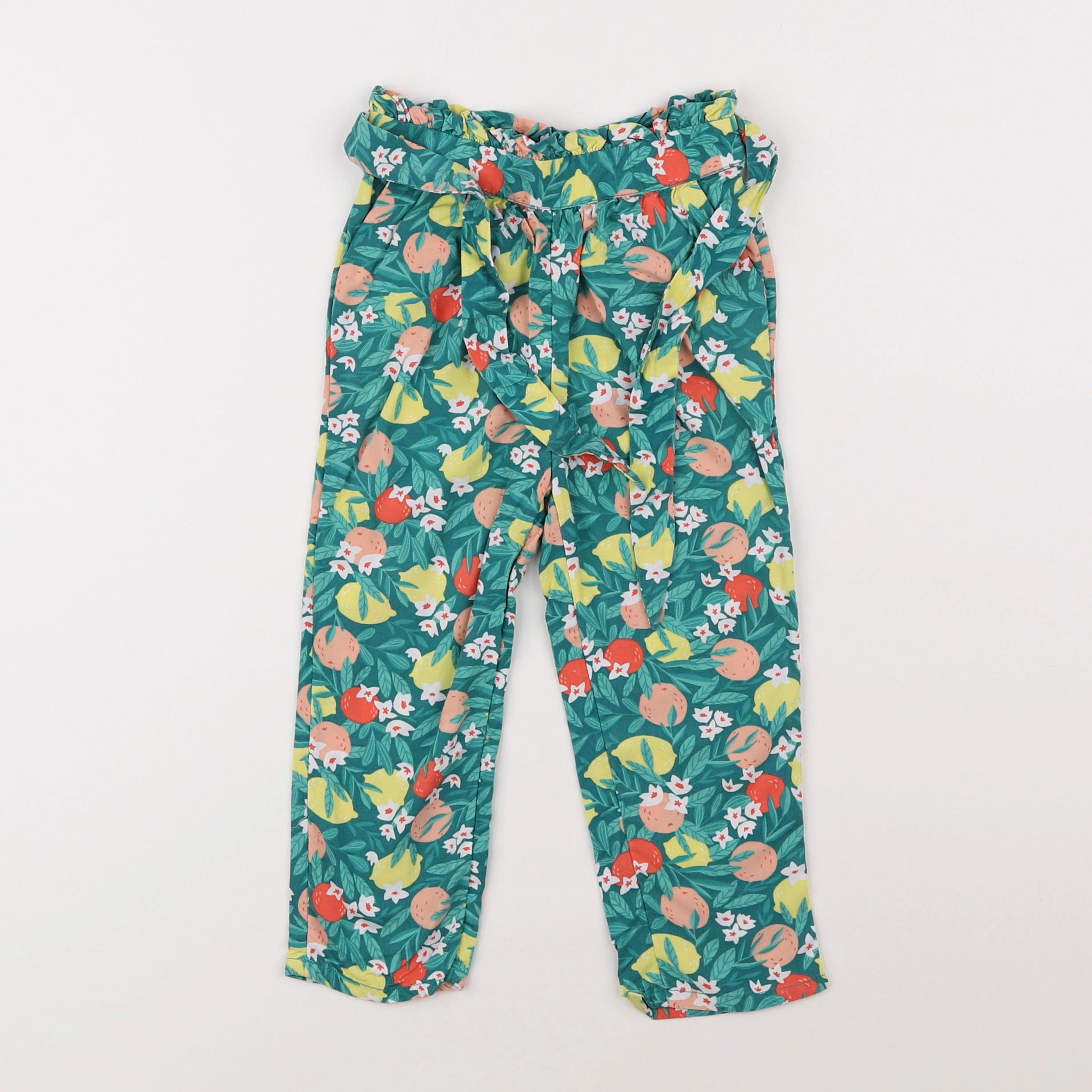 Vertbaudet - pantalon vert - 2 ans