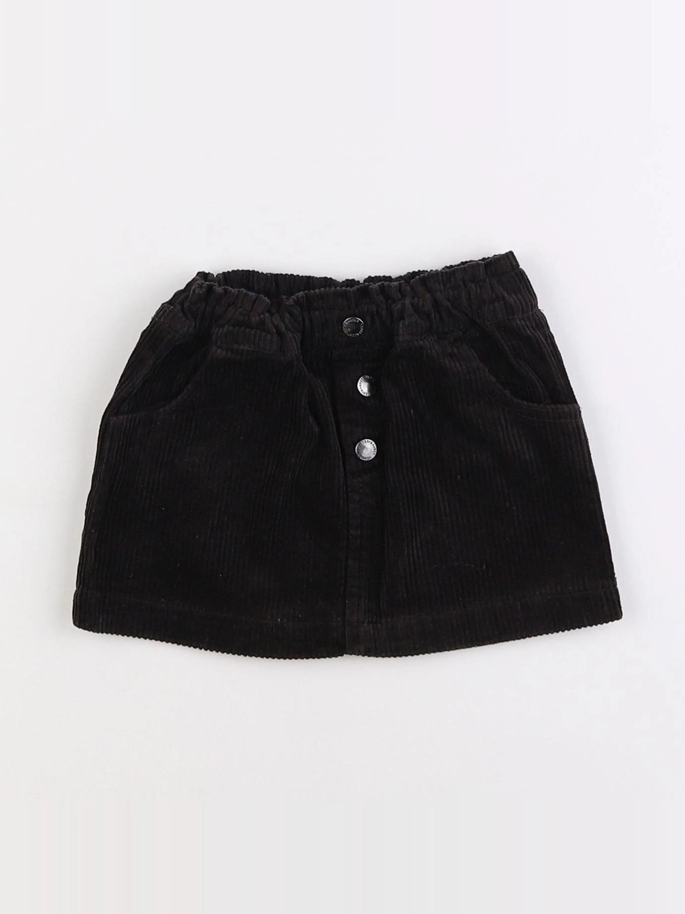 Vertbaudet - jupe velours noir - 9 mois