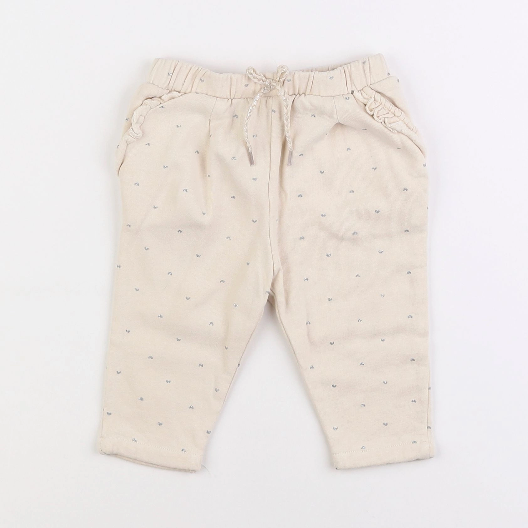 Vertbaudet - pantalon velours beige - 9 mois